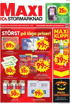 ICA Maxi erbjudanden - Förhandsvisning av reklamblad från butik ICA Maxi aktuell från 19/10/2026