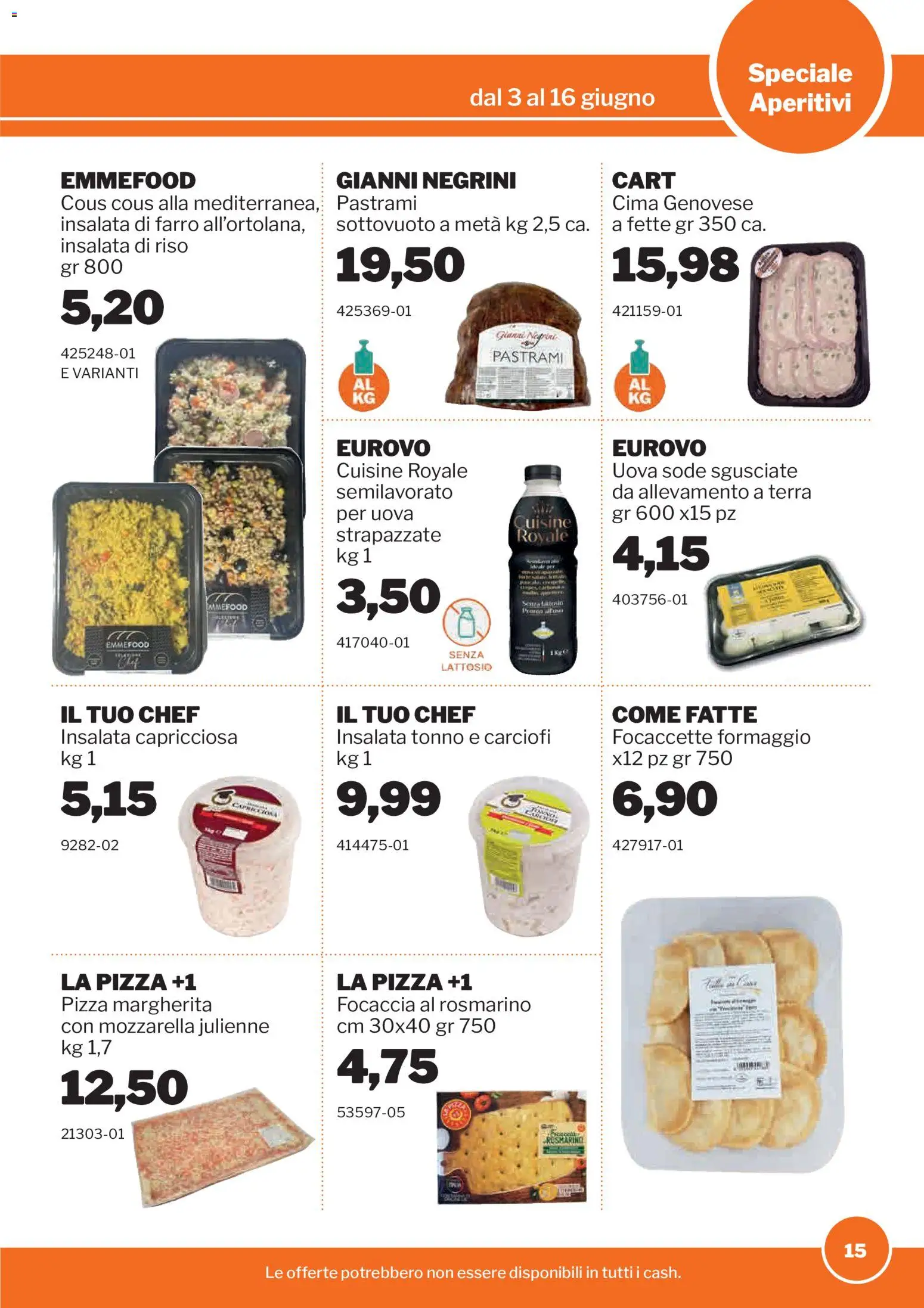 Volantino Sogegross del 03.06.2026 | Pagina: 15 | Prodotti: Uova, Pizza, Focaccia, Carciofi