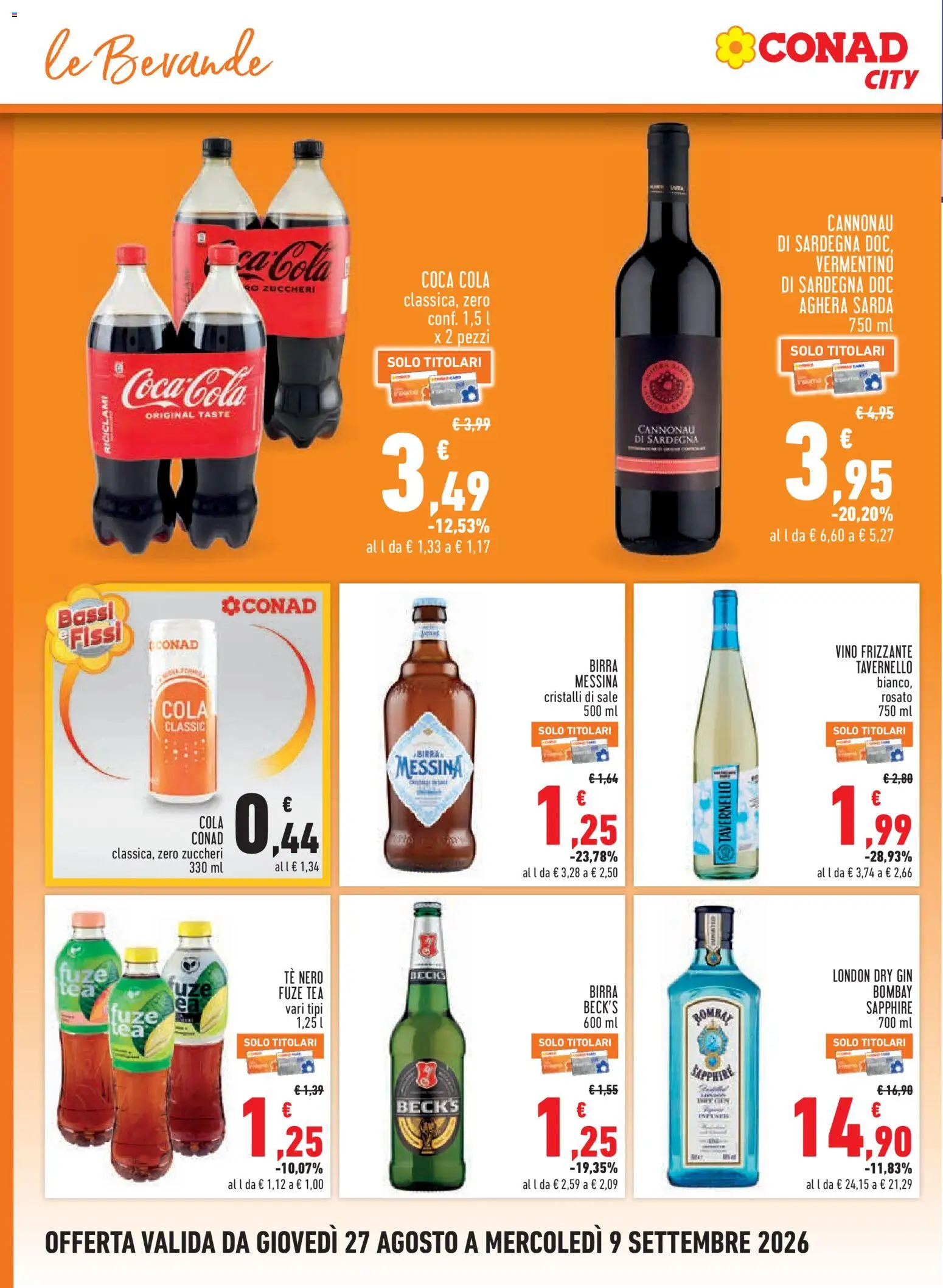 Volantino Conad del 27/08/2026 | Pagina: 12 | Prodotti: Birra Beck's, Birra, Bevande, Sale