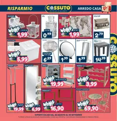 Anteprima del volantino Cossuto volantino valido a partire dal 28/08/2026 | Pagina: 9 | Prodotti: Panca, Caffè, Carrello, Vaso