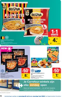 Carrefour folder week 21 - Voorbeeld van een folder van Carrefour, geldig van 20.05.2026 | Pagina: 10 | Producten: Pizza, Vis, La, Spinazie