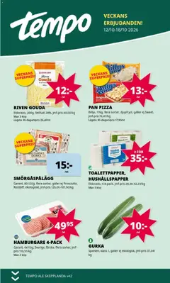 Tempo erbjudanden - Förhandsvisning av reklamblad från butik Tempo aktuell från 12/10/2026