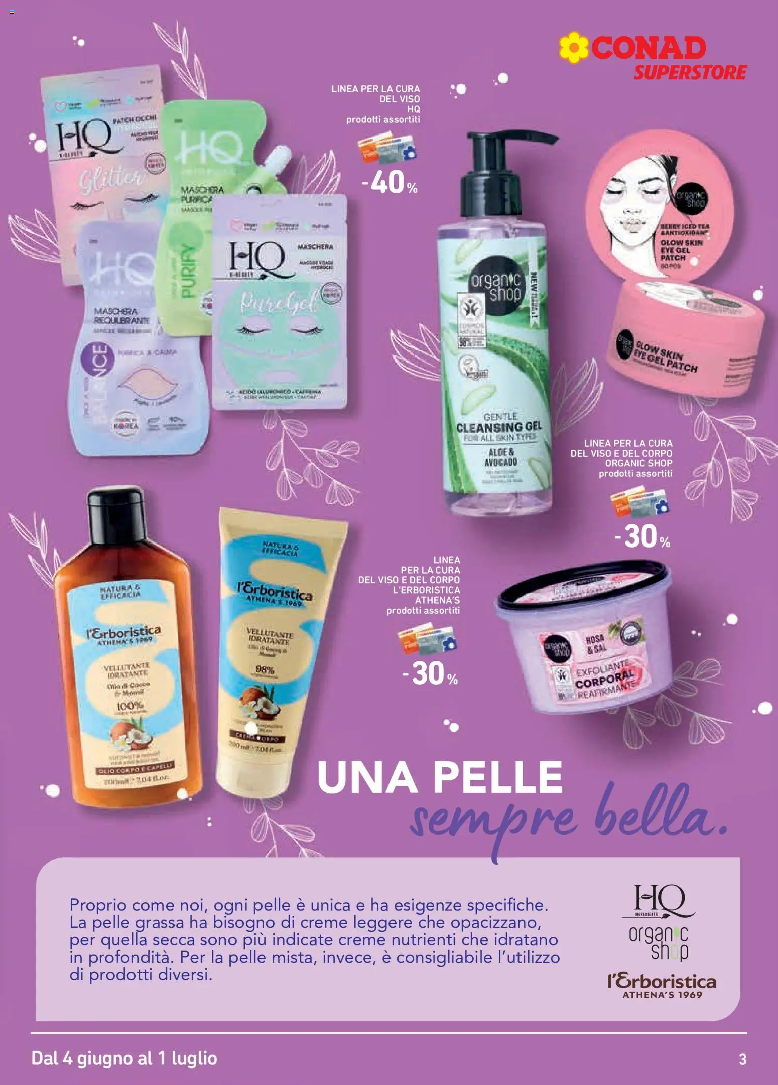 Volantino Conad del 04.06.2026 | Pagina: 3 | Prodotti: Maschera, Maschera viso, Scrub, Olio corpo