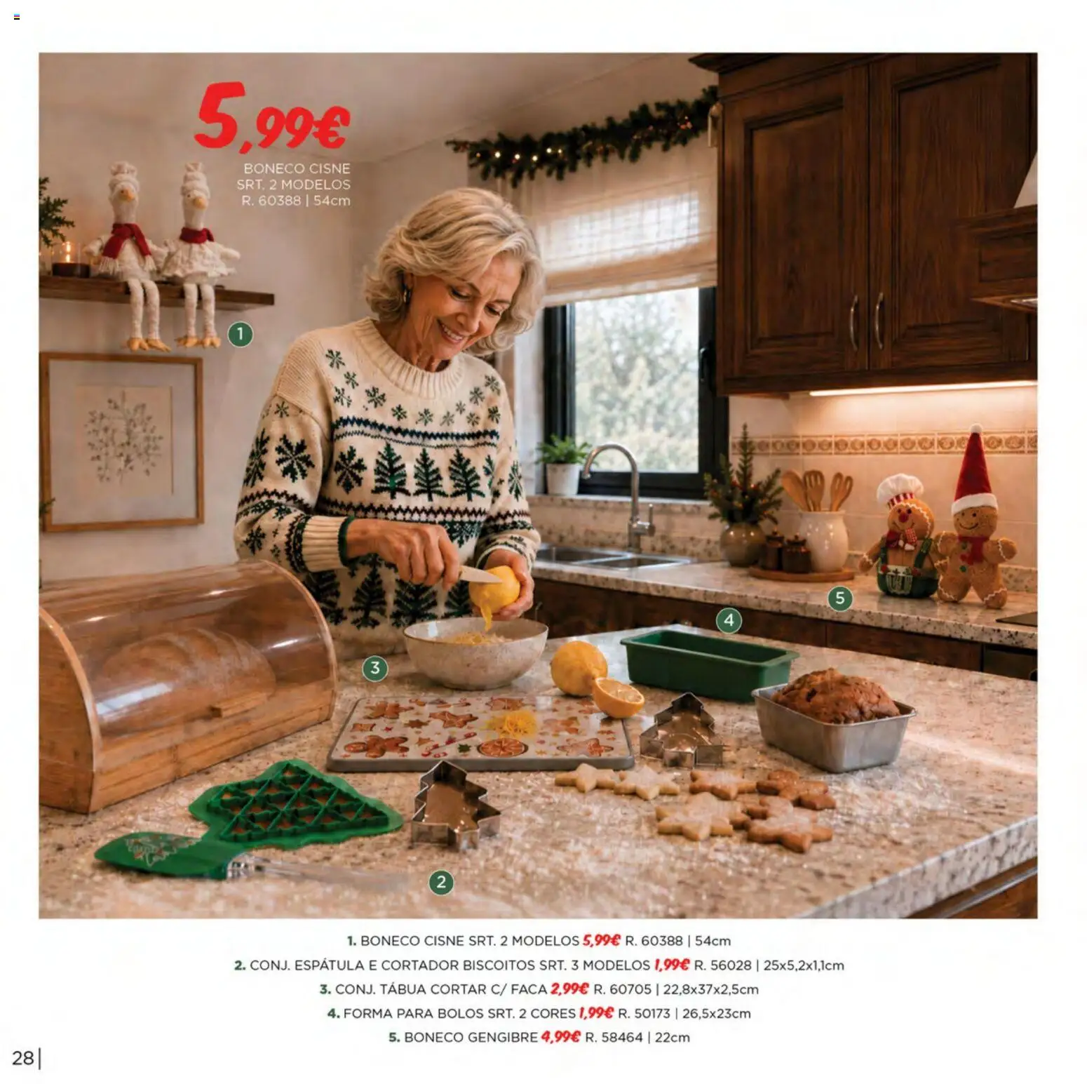 Espaço Casa Catálogo de Natal 2026 │ válido de 06/10/2026 | Página: 28 | Produtos: Tábua, Espátula, Faca, Gengibre