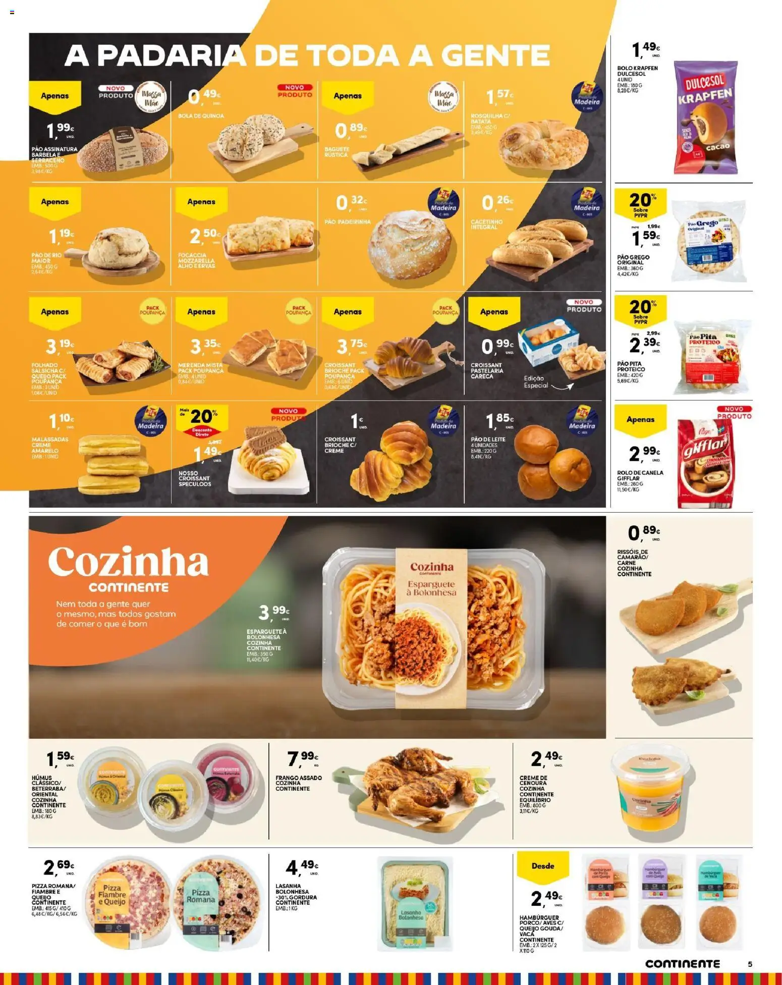 Continente Madeira │ válido de 25/08/2026 | Página: 5 | Produtos: Fiambre, Leite, Carne, Creme