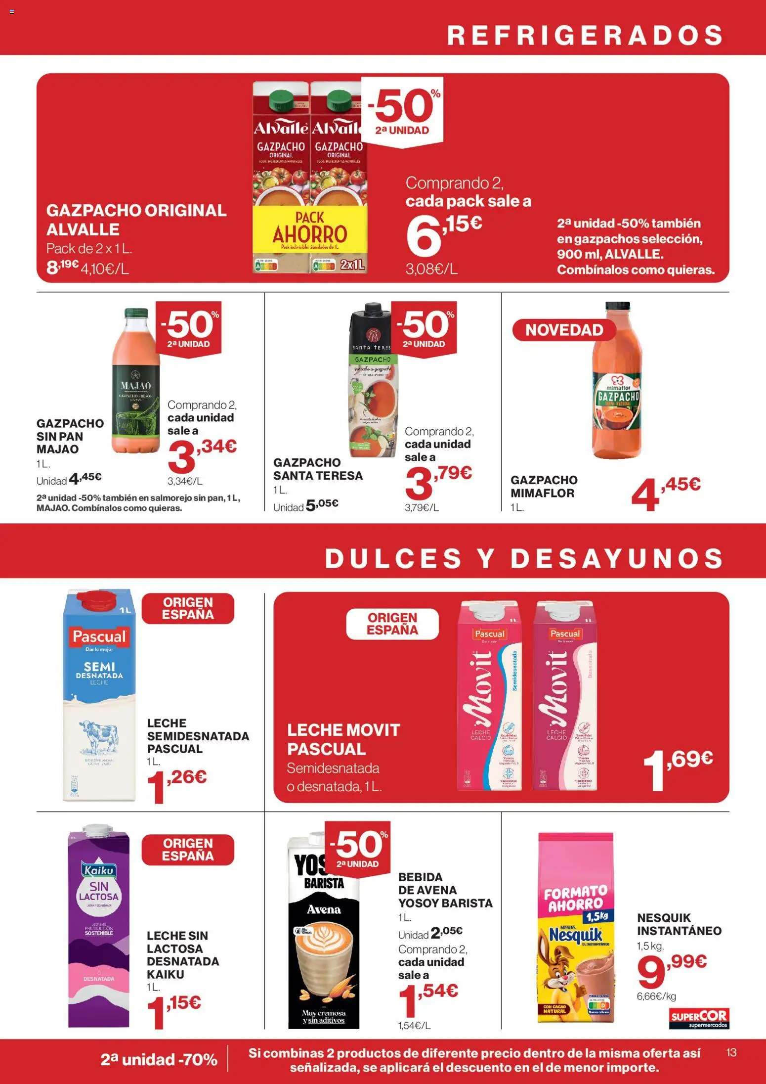 Supercor Canarias │ válido desde el 16/07/2026 | Página: 13 | Productos: Leche, Pan, Gazpacho