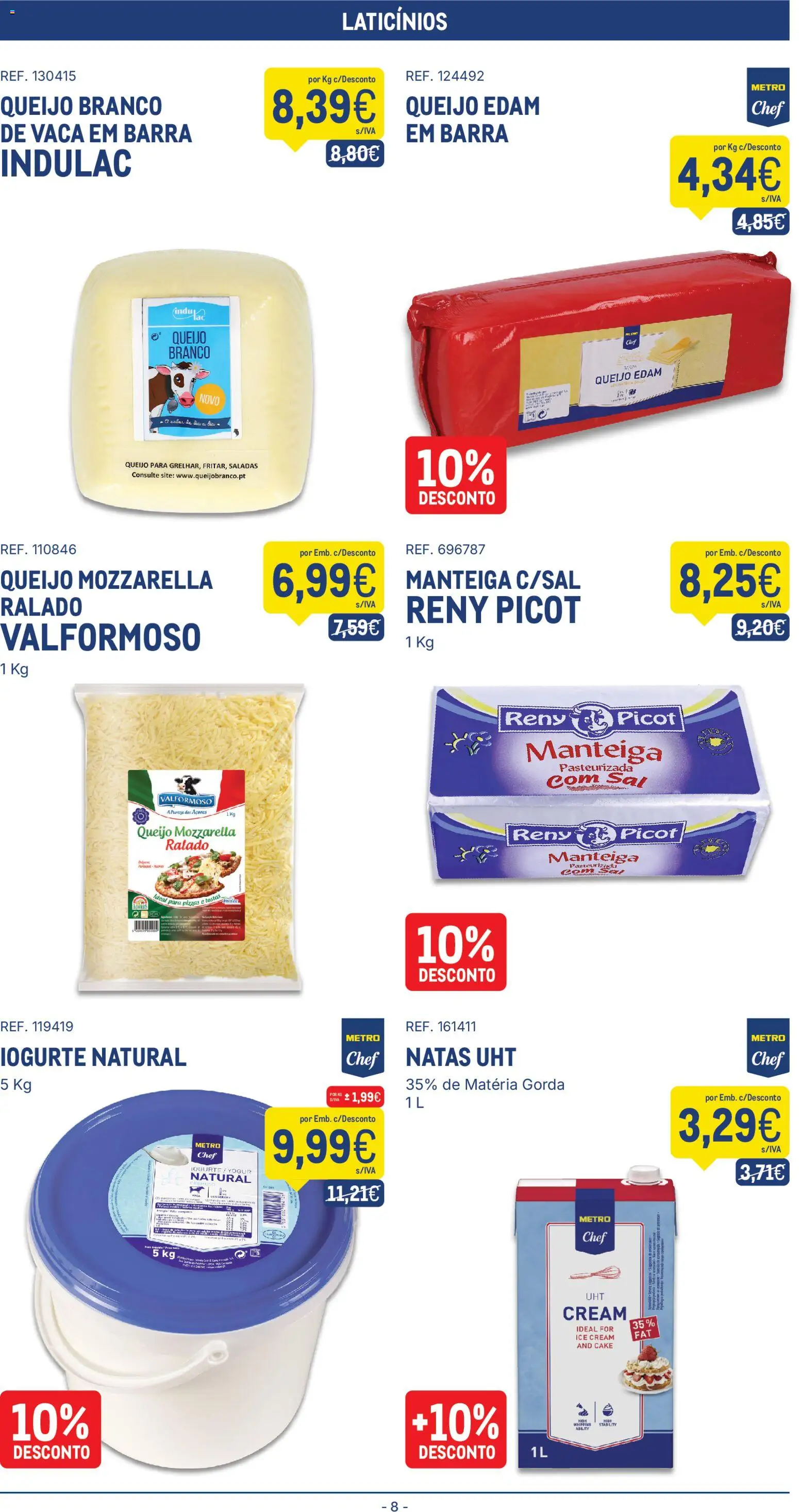 Makro folheto │ válido de 20/10/2026 | Página: 8 | Produtos: Faca, Laticínios, Sal, Queijo