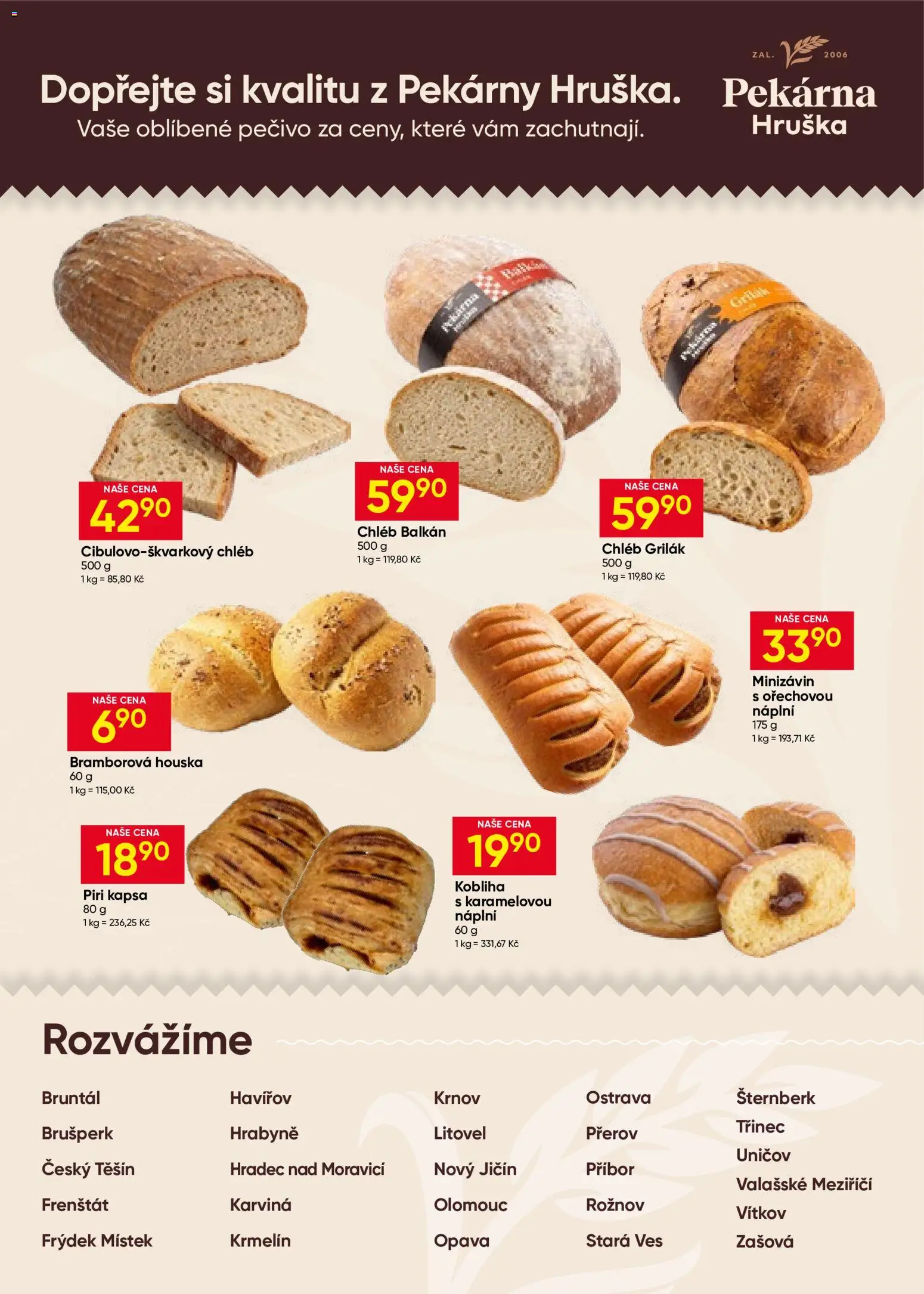 Hruška leták od 17.06.2026 | Strana: 5 | Produkty: Příbor, Chléb, Pečivo, Pekárna
