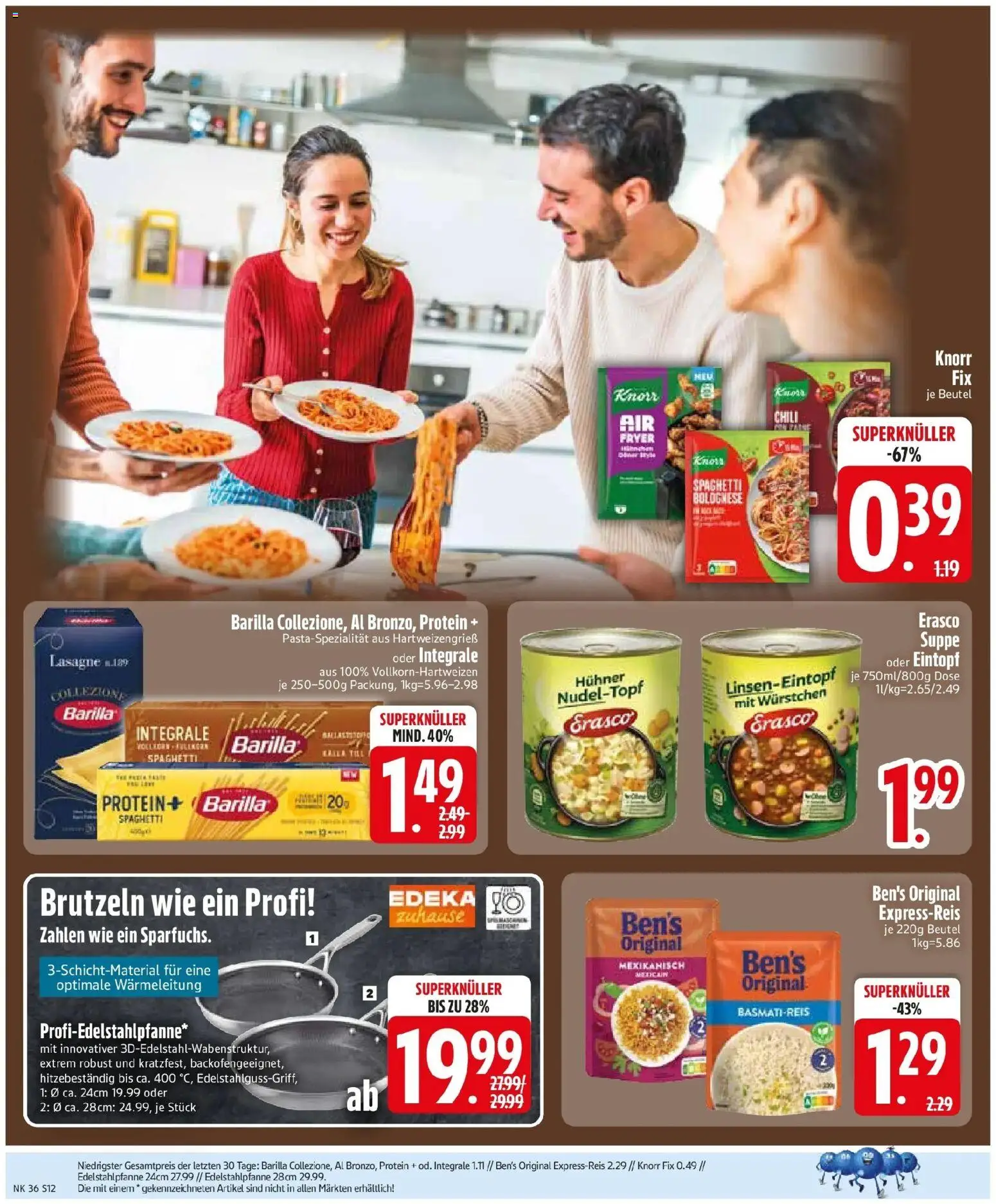 Edeka Prospekt Monheim (ab 31.08.2026) » Angebote Online | Seite: 14 | Produkte: Basmatireis, Barilla, Knorr, Erasco