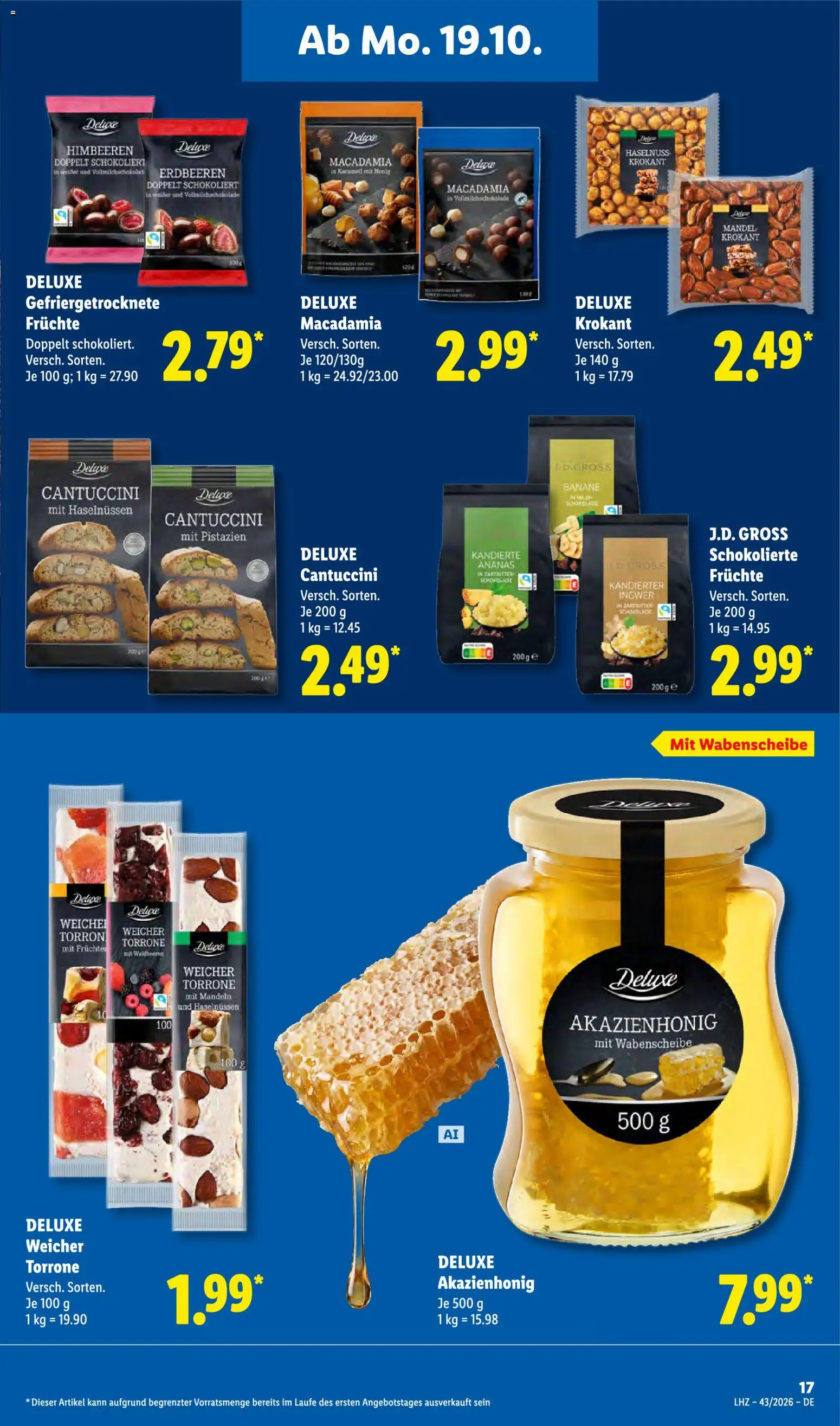 Lidl Německo leták od 19.10.2026 | Strana: 29 | Produkty: Ananas, Deluxe, Cantuccini