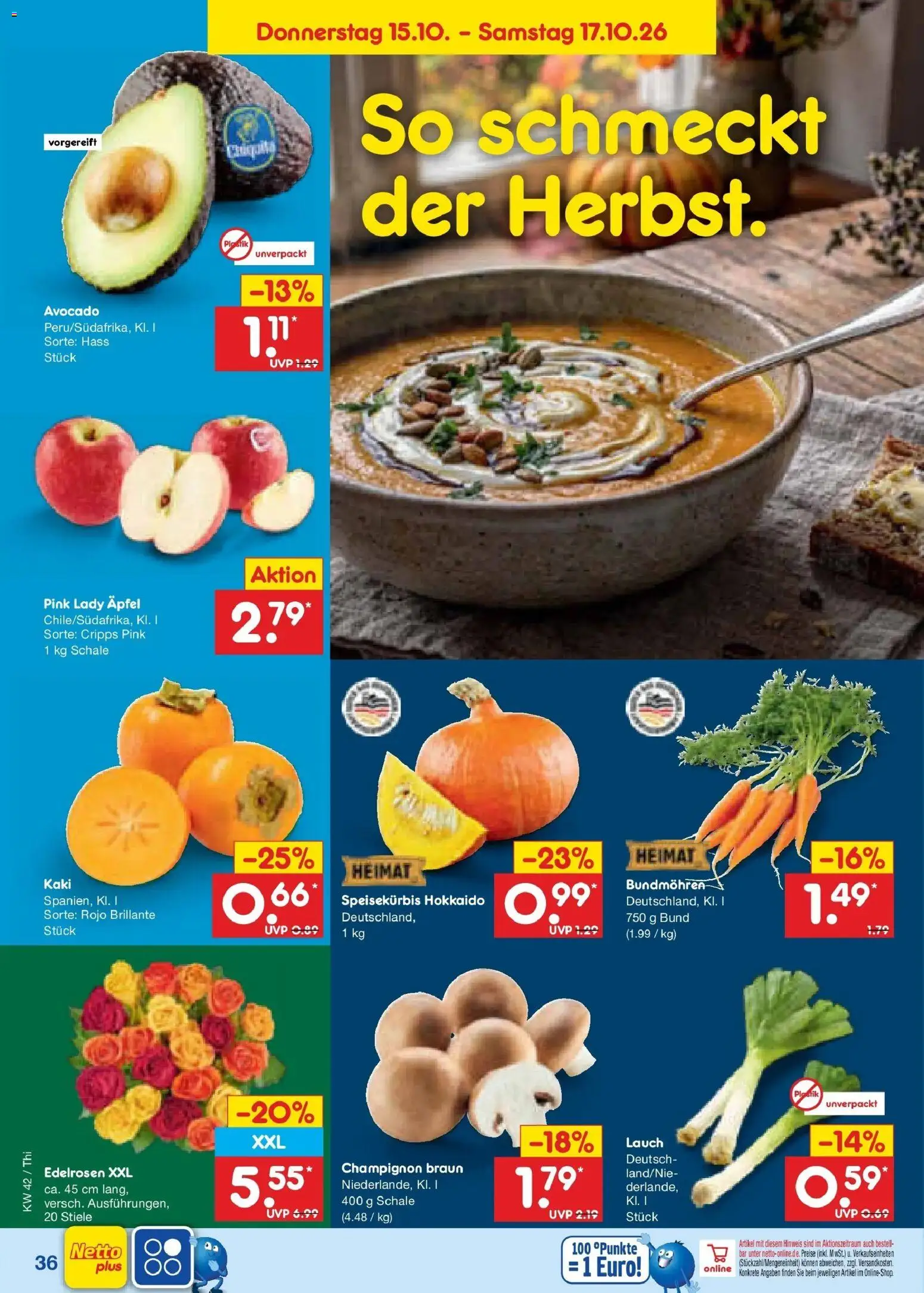 Netto Marken-Discount Prospekt Pirna – gültig ab 12.10.2026 | Seite: 50 | Produkte: Äpfel, Avocado, Kaki, Lauch