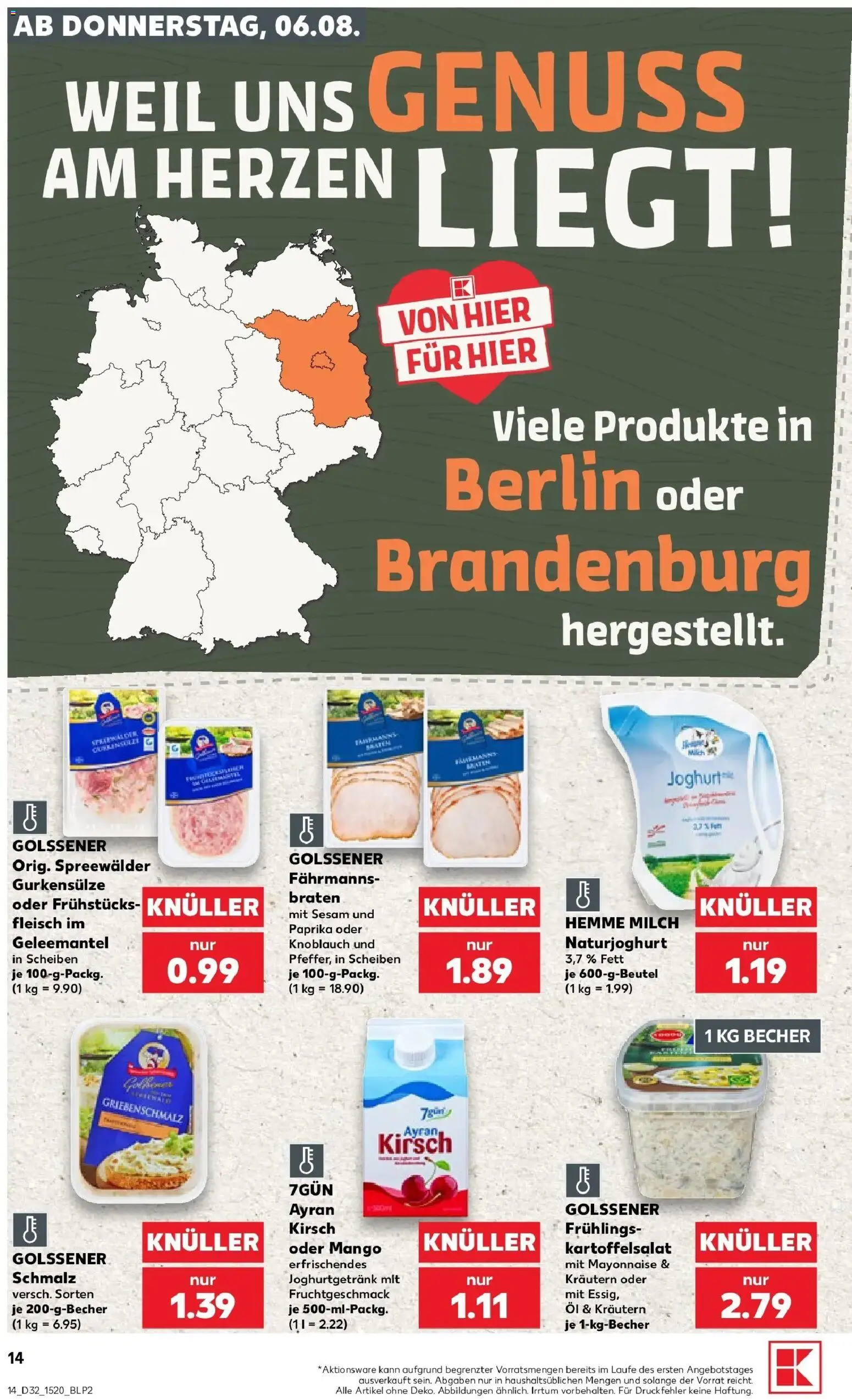 Kaufland Prospekt Finsterwalde – gültig ab 03.08.2026 | Seite: 23 | Produkte: Joghurt, Paprika, Knoblauch, Fleisch