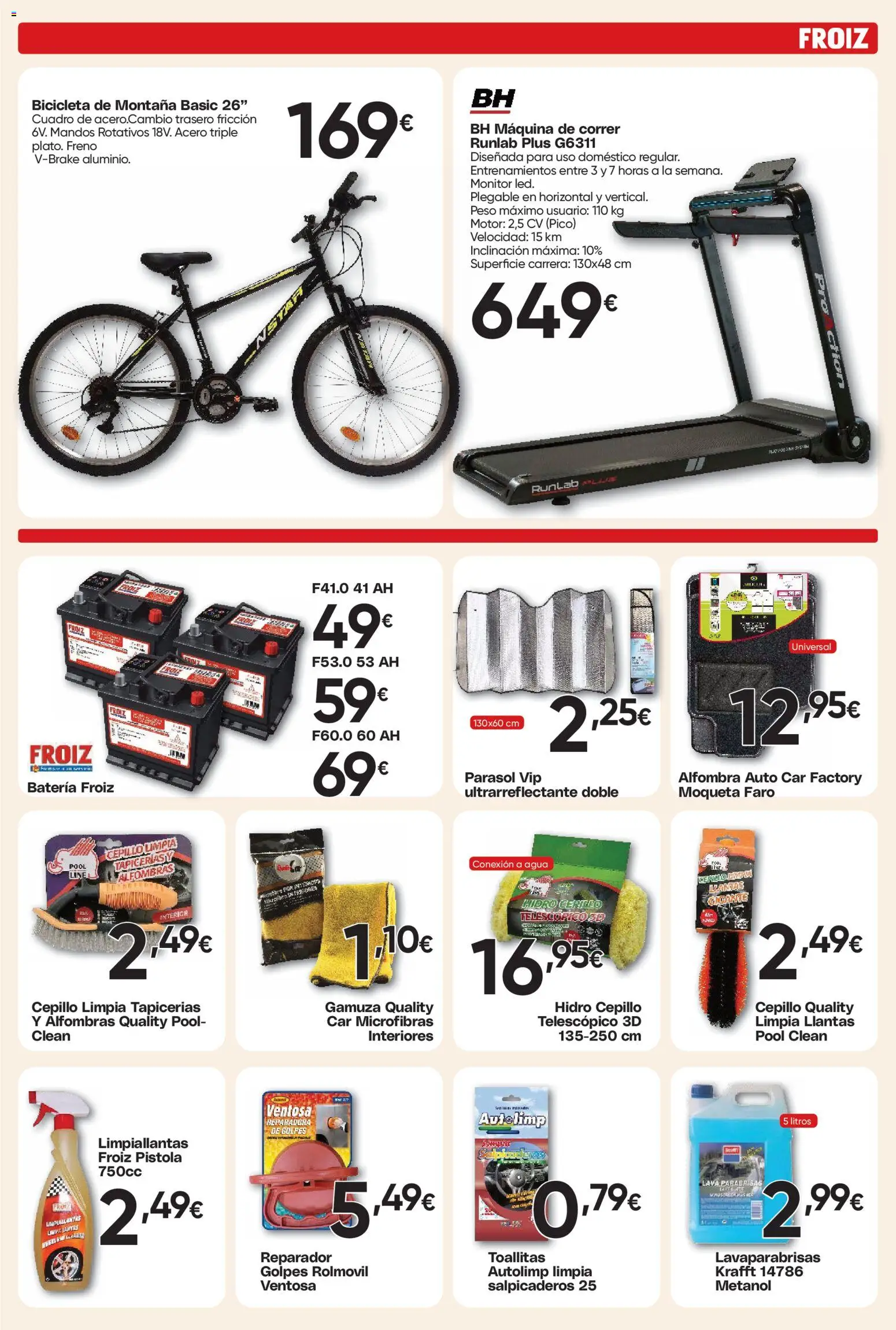 Froiz - Folleto Hiper │ válido desde el 26/08/2026 | Página: 9 | Productos: Cepillo, Monitor, Peso, Alfombra