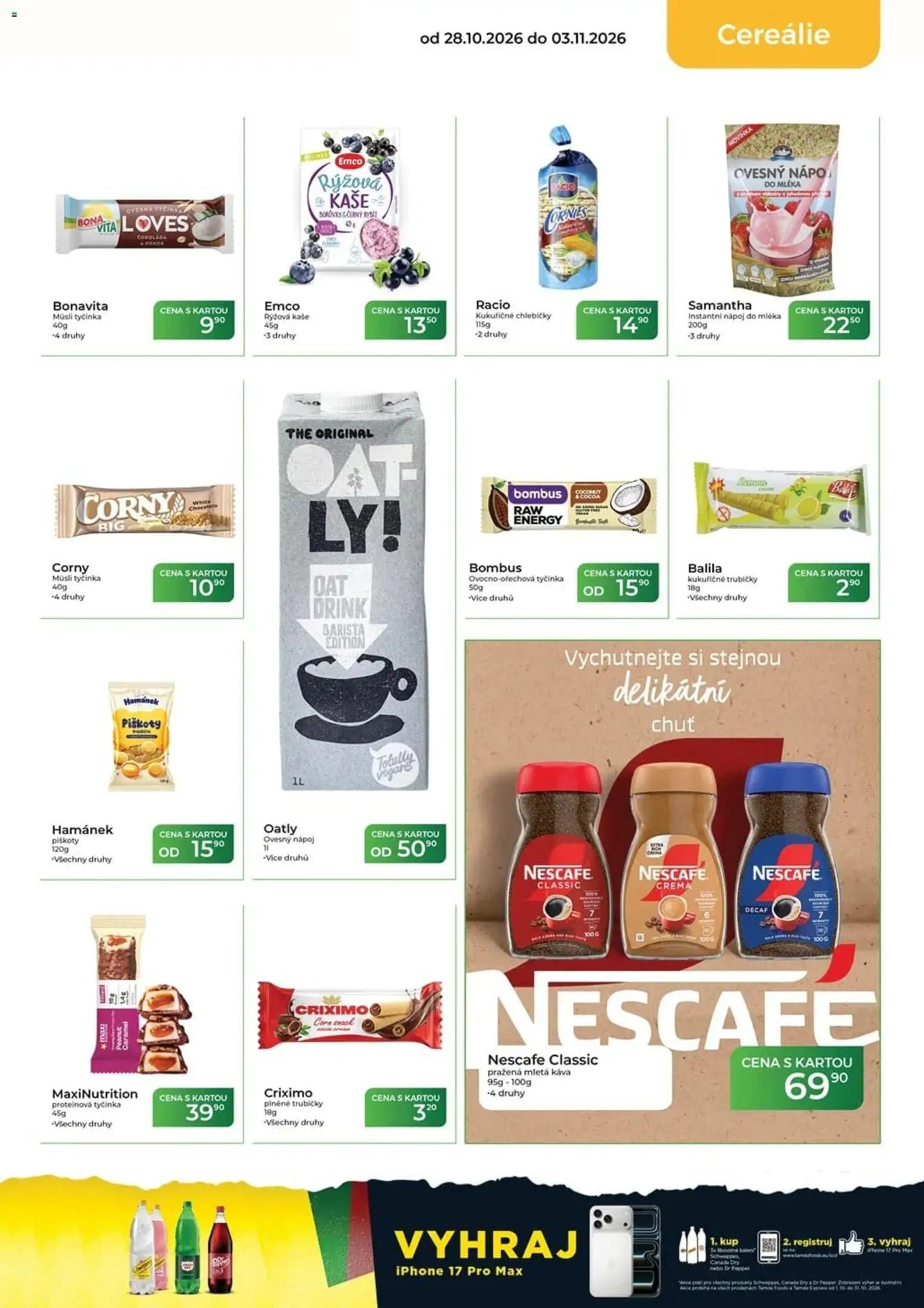 Tamda Foods leták od 28.10.2026 | Strana: 23 | Produkty: Cereálie, Piškoty, Hamánek, Müsli