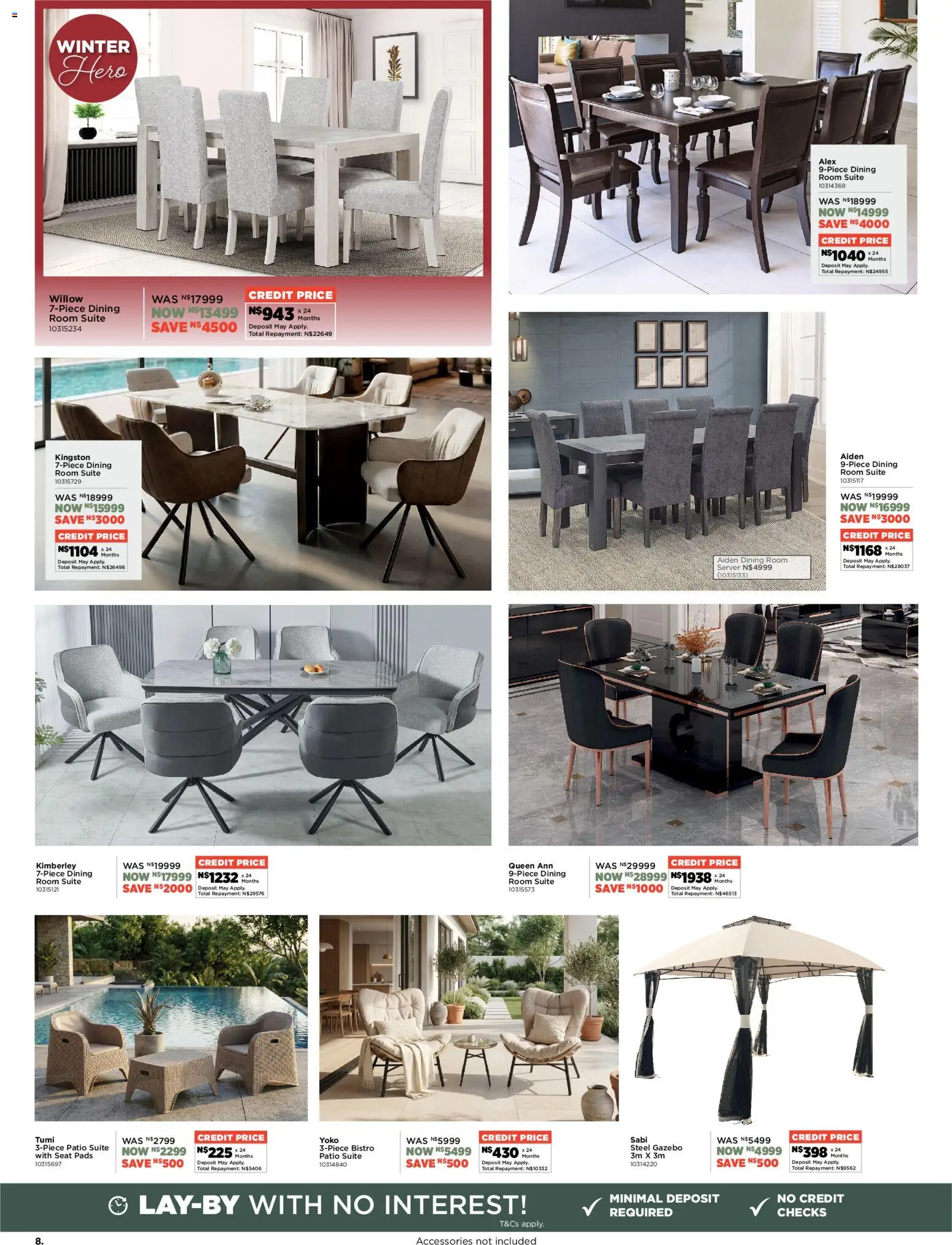 New House and Home catalogue – valid from 15.06.2026 | Page: 8 | Products: Pads, Dining room suite