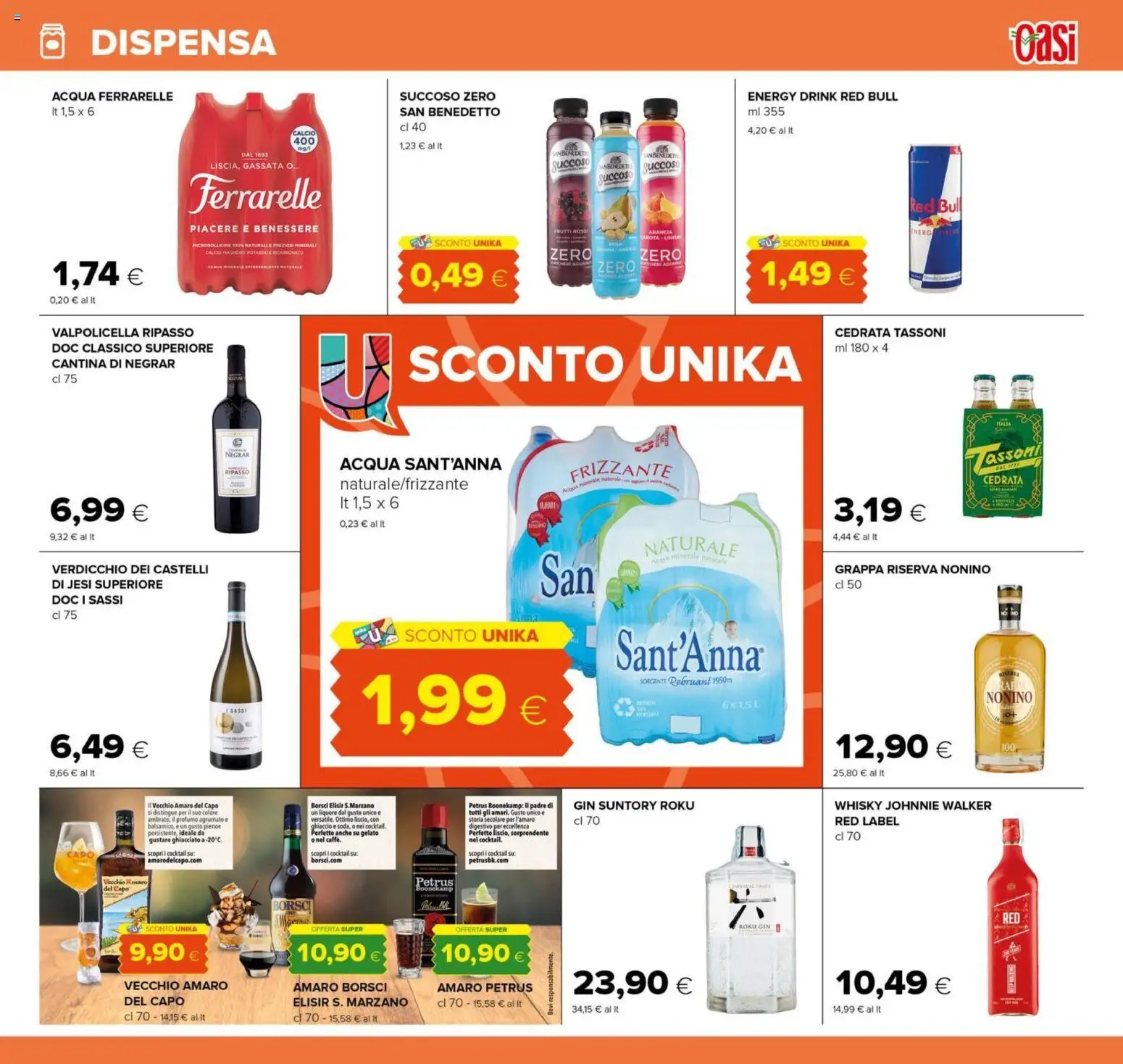 Volantino Oasi del 07.04.2026 | Pagina: 17 | Prodotti: Tè, Gelato, Acqua, Grappa