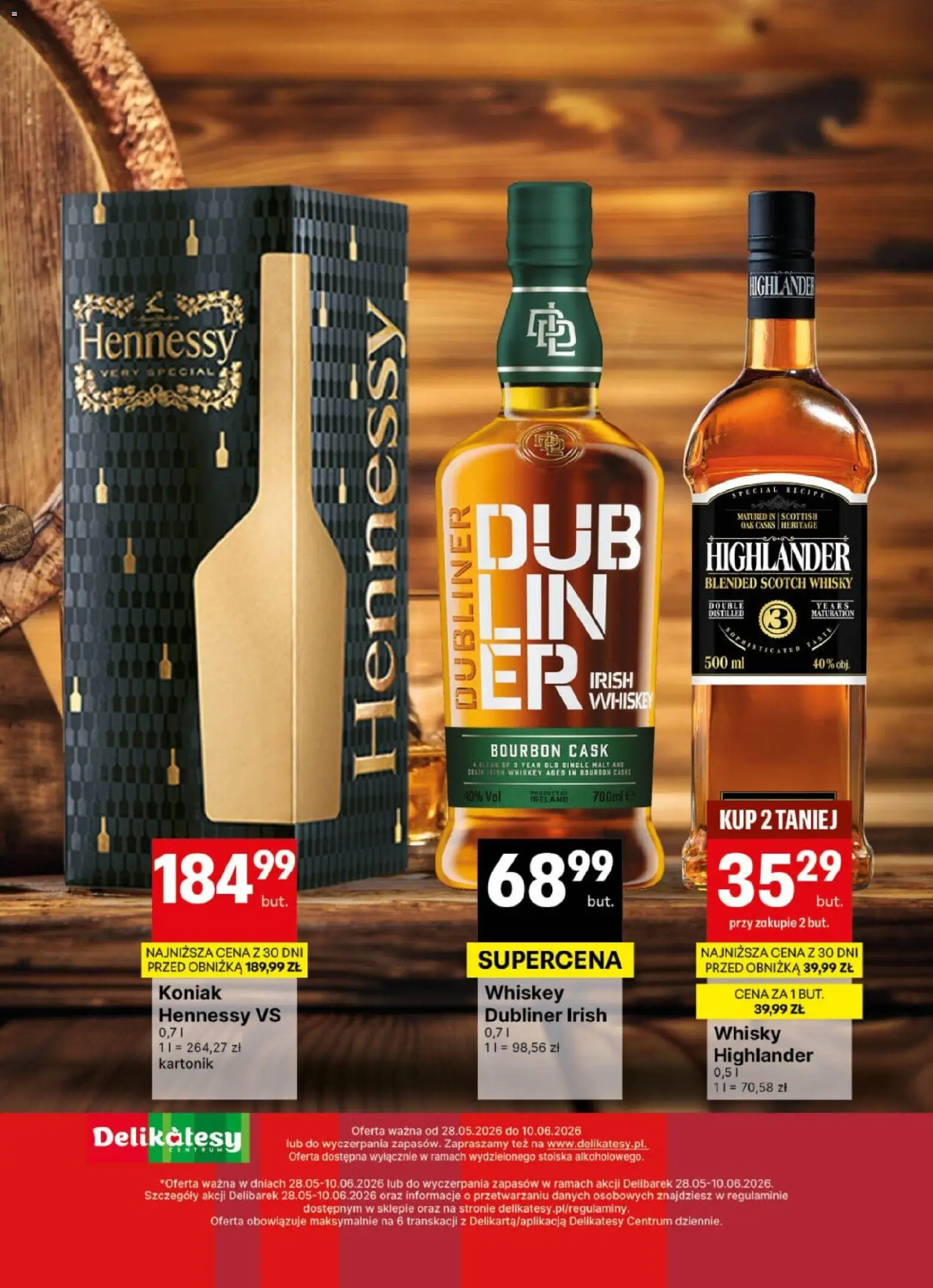 Delikatesy Centrum gazetka - DeliBarek od 28.05.2026 | Strona: 19 | Produkty: Hennessy, Bourbon, Delikatesy, Whisky