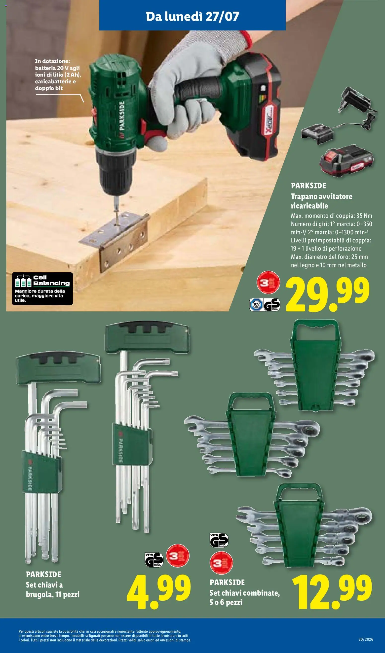 Volantino Lidl del 23/07/2026 | Pagina: 39 | Prodotti: Avvitatore, Trapano, Batteria, Caricabatterie
