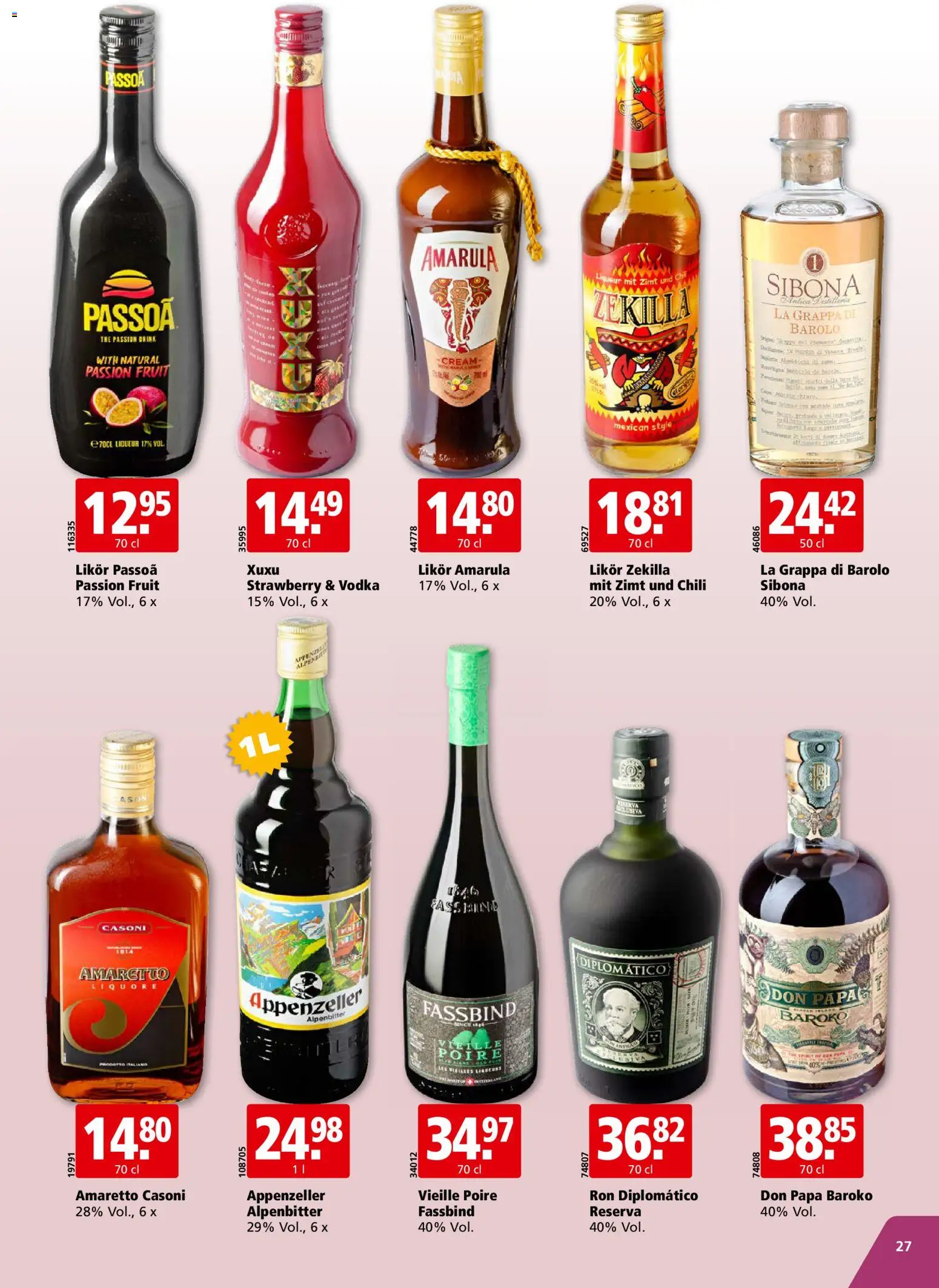 Aligro aktionen Chavannes, Matran, Genf, Sitten – gültig ab 07.09.2026 | Seite: 27 | Produkte: Likör, Chili