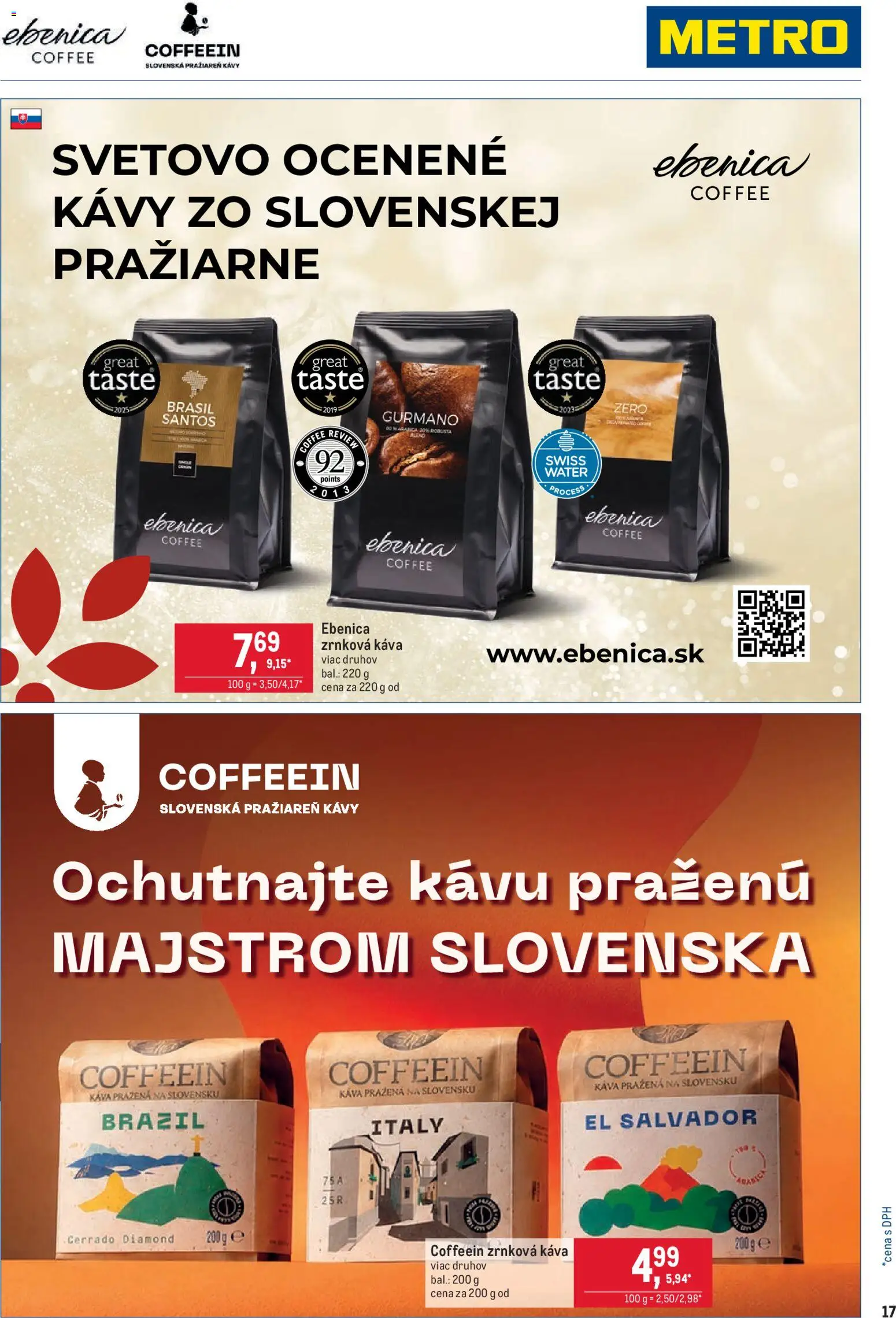 Nové Metro akcie – leták je platný od 20.05.2026 | Strana: 17 | Produkty: Káva, Zrnková káva