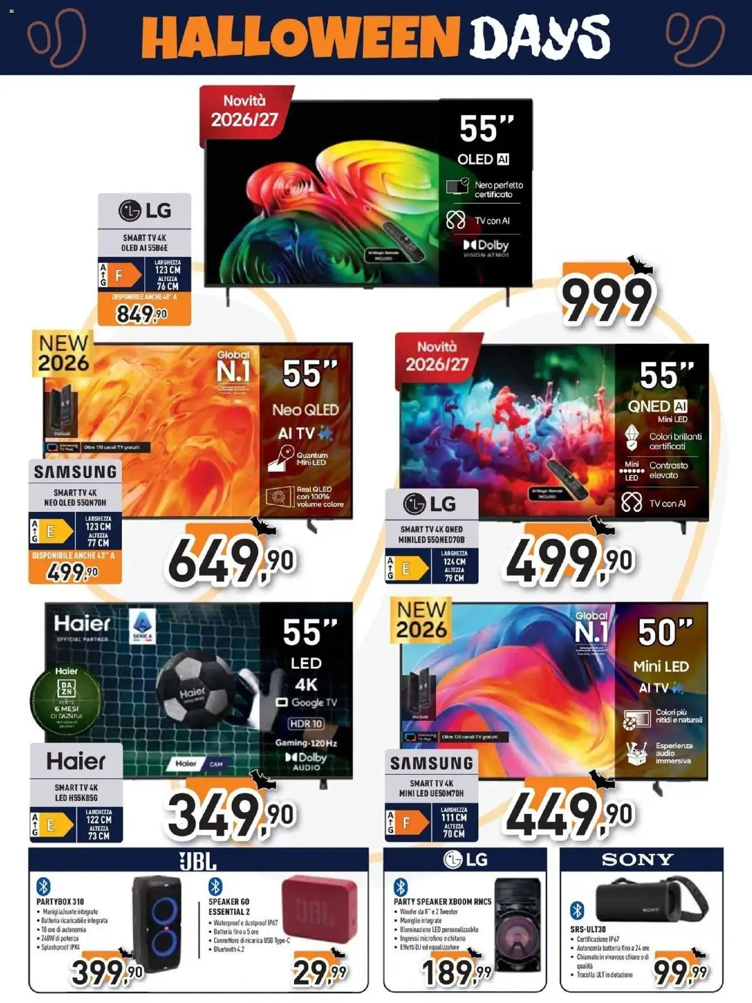 Nuovo Unieuro - Halloween da Unieuro! dal 30/10/2026 > offerte anteprima 🛍️ | Pagina: 6 | Prodotti: Audio, Speaker, USB, Samsung