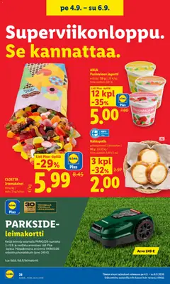Lidl-mainoslehti voimassa 03/09/2026 alkaen | Sivu: 26 | Tuotteet: Irtomakeiset, Jogurtti