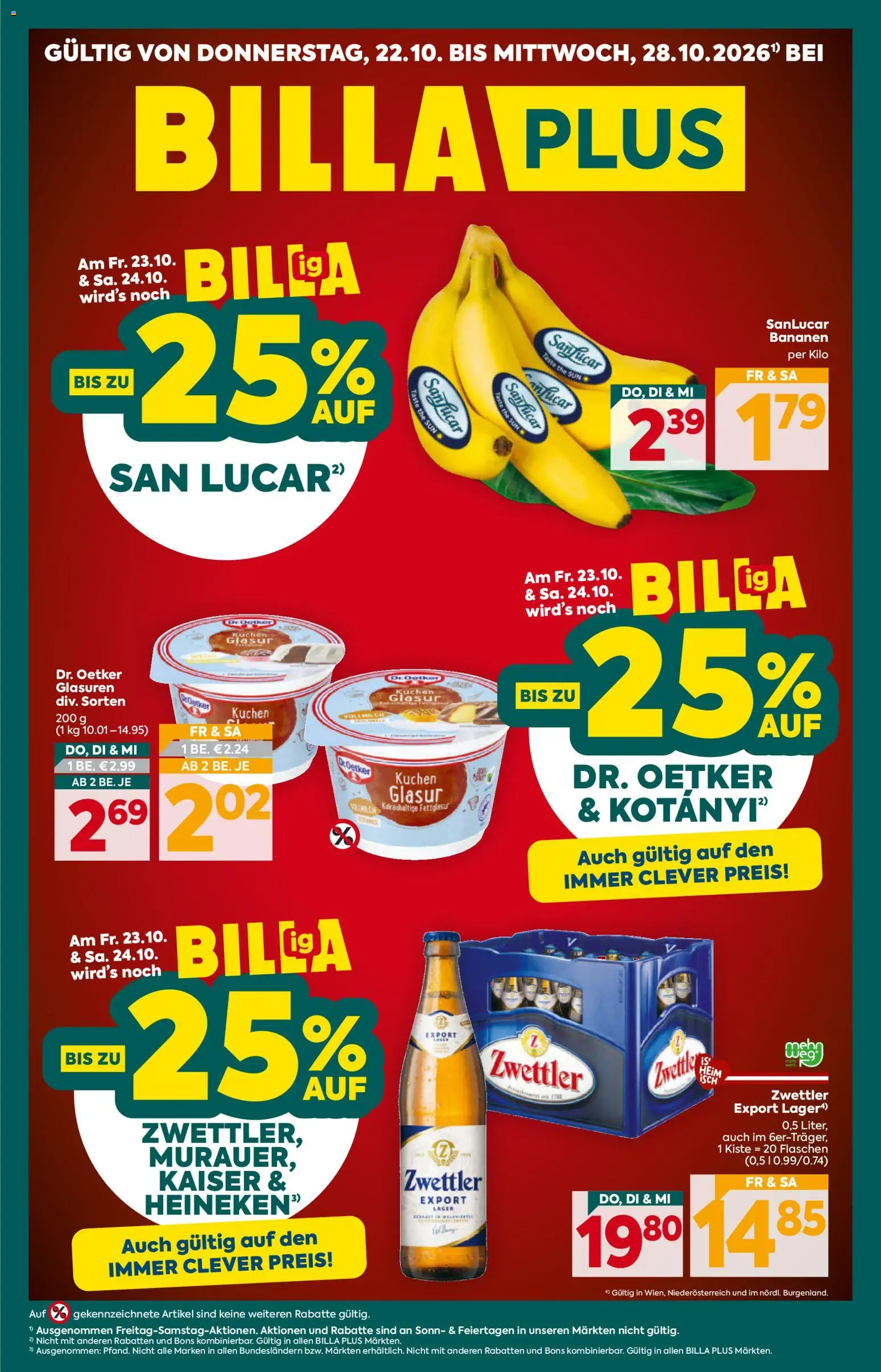 Billa Plus Flugblatt gültig ab 22.10.2026 | Seite: 1