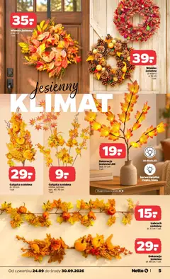 Pogląd oferty "Wieniec jesienny, Wieniec jesienny (2 wzory) ø 35 cm 1 szt." - ważna od 24.09.2026 | Strona: 5 | Produkty: Wieniec