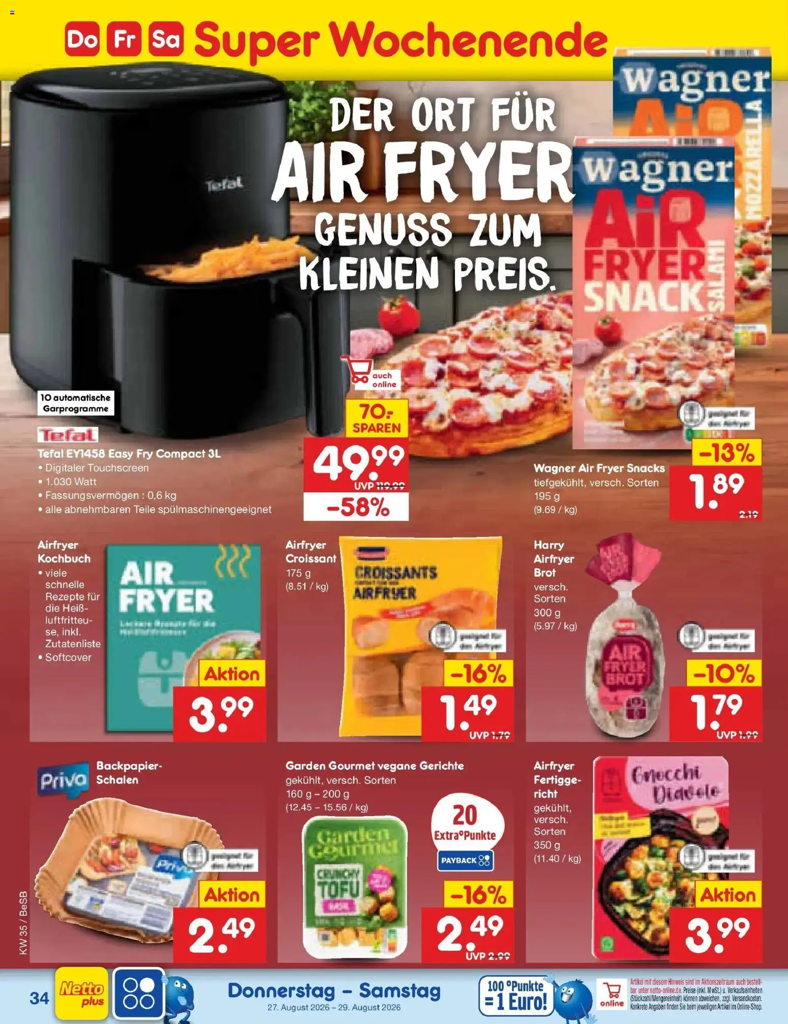 Netto Marken-Discount Prospekt Berlin-Prenzlauer Berg – gültig ab 24.08.2026 | Seite: 52 | Produkte: Gnocchi, Mozzarella, Croissant, Brot