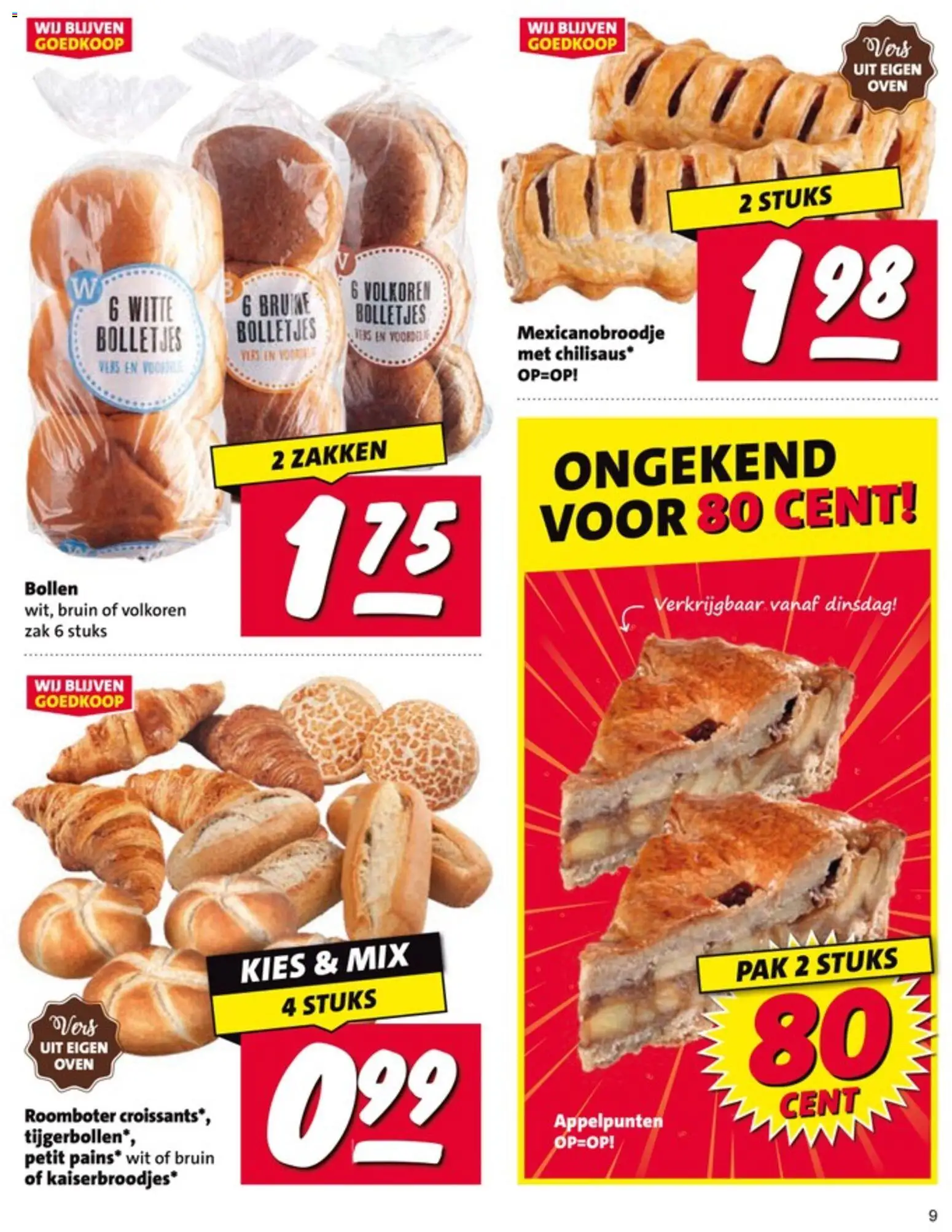 {H1} | Pagina: 9 | Producten: Roomboter, Zak, Oven, Bolletjes