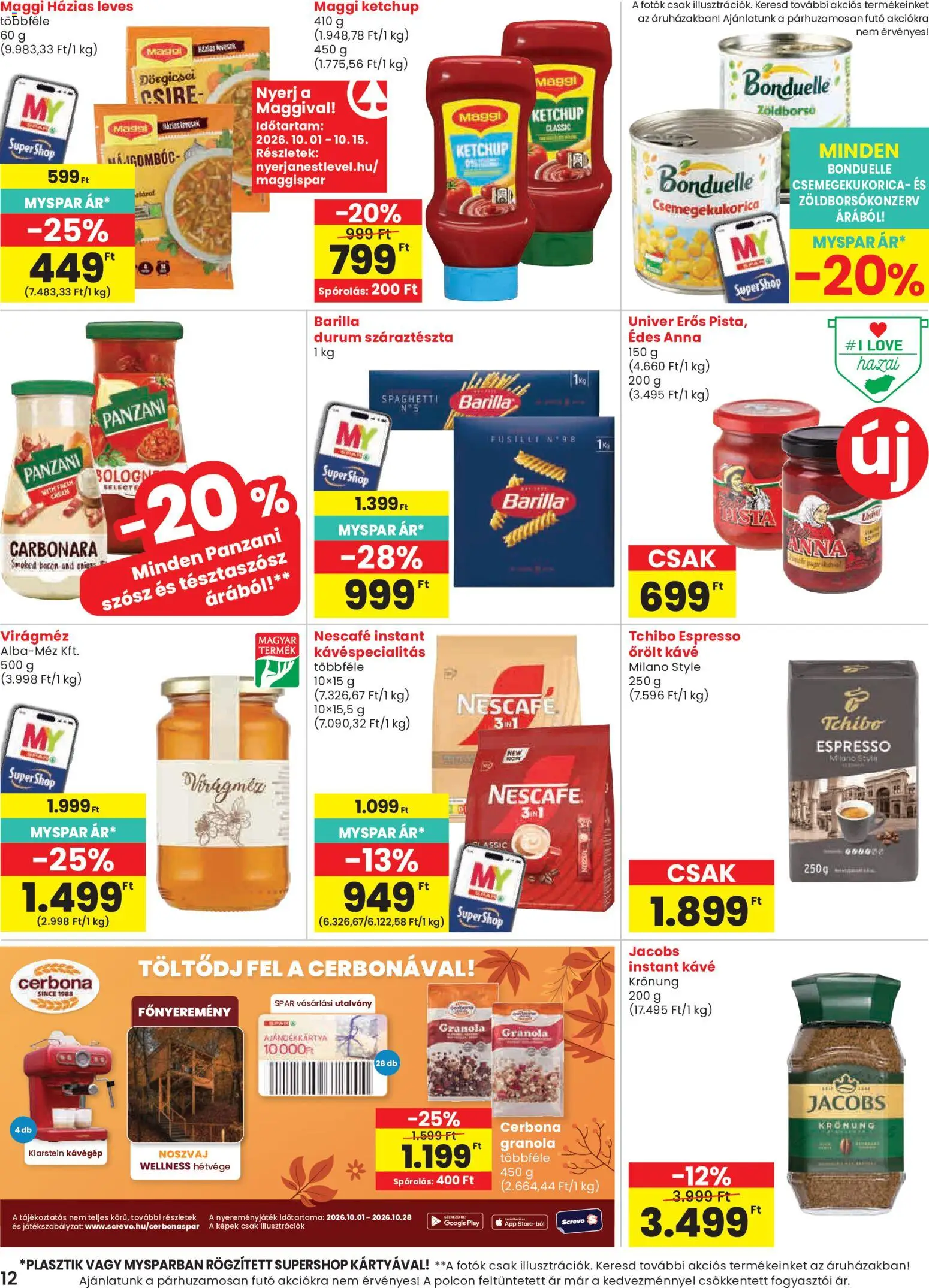Spar akciós ujság - amely érvényes a következő dátumtól: 2026.10.01. | Oldal: 12