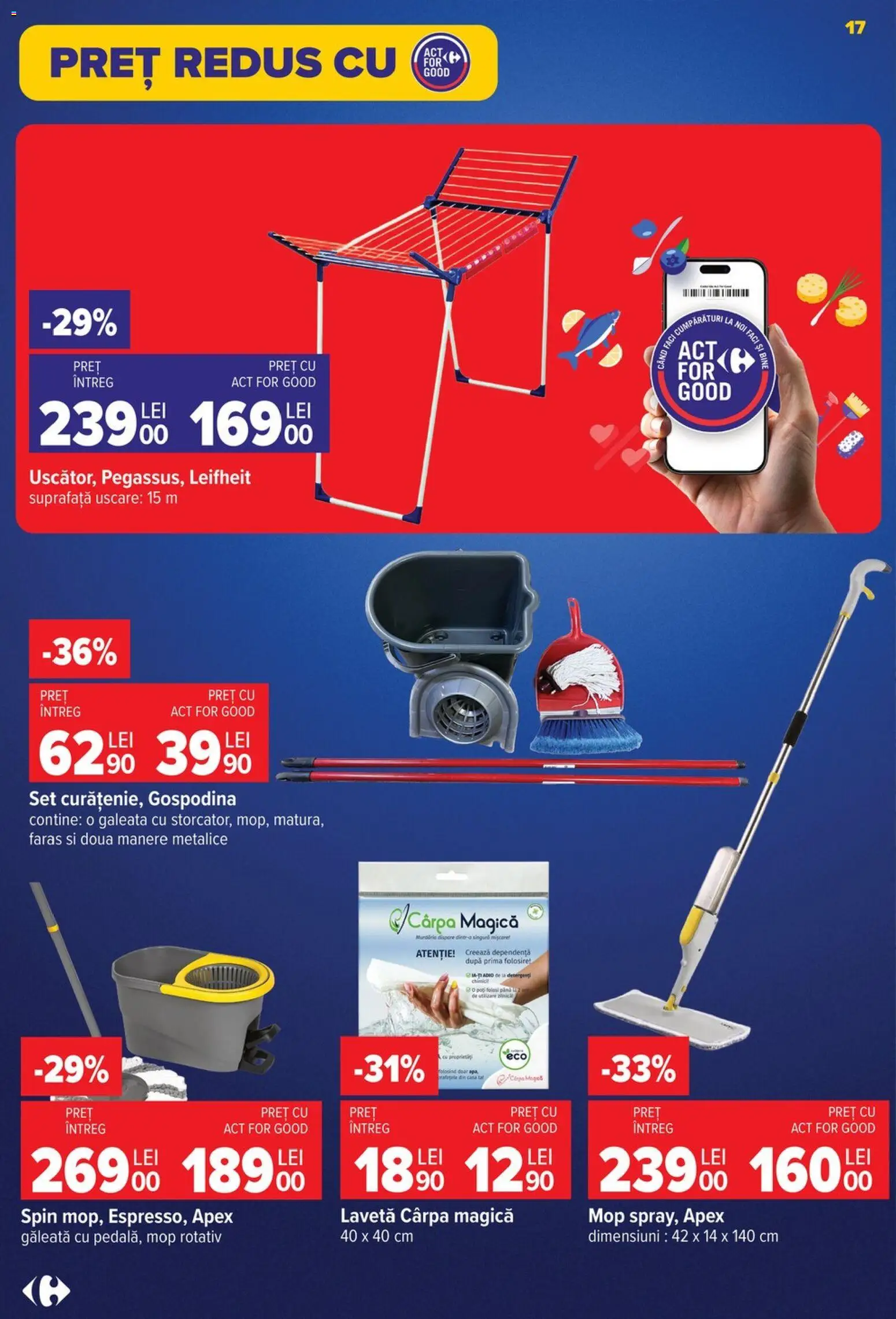 Noul catalog Carrefour – valabil de la 26.08.2026 | Pagină: 18 | Produse: Mânere, Mop, Faras