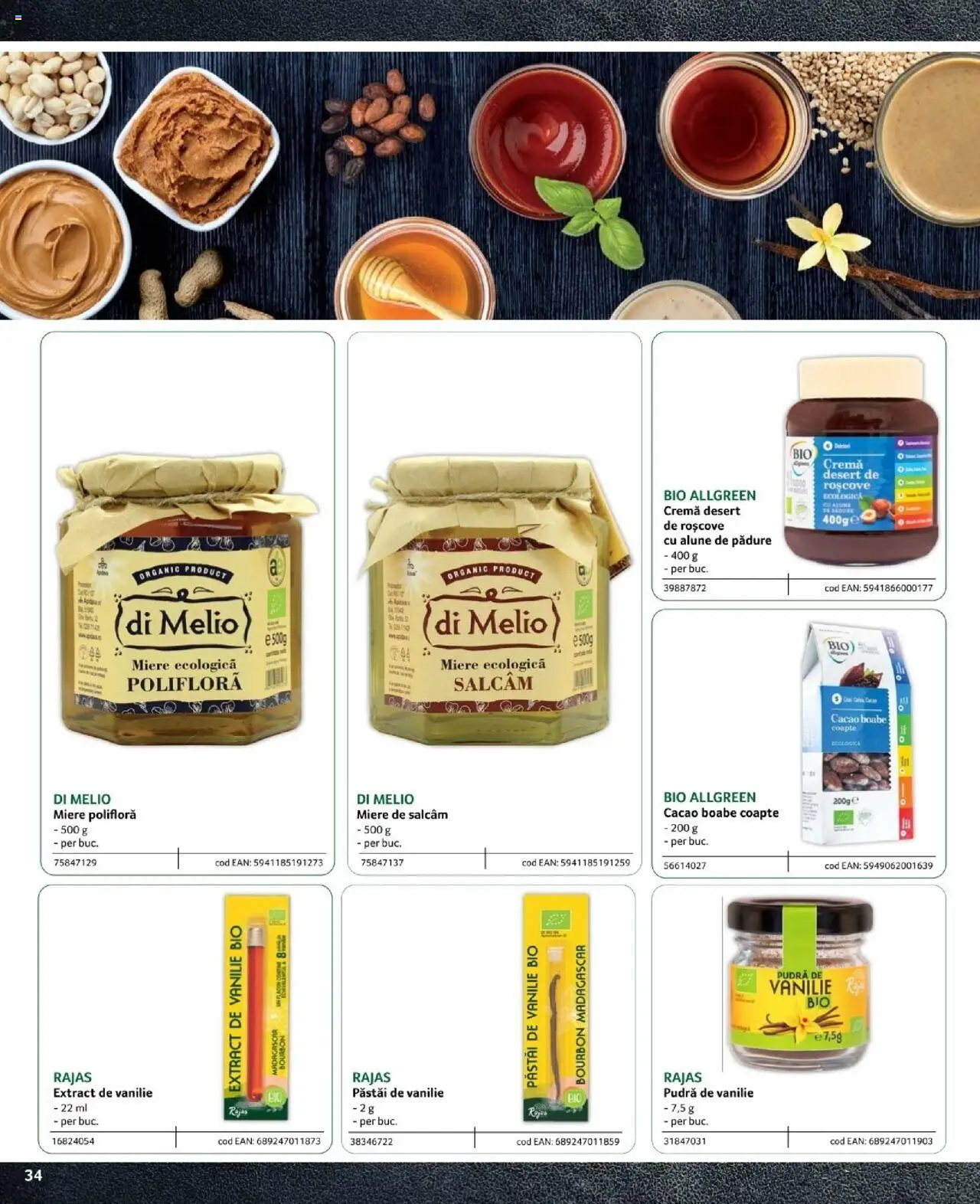 Noul catalog Selgros – valabil de la 09.02.2024 | Pagină: 34 | Produse: Miere polifloră, Pudră, Alune, Bourbon
