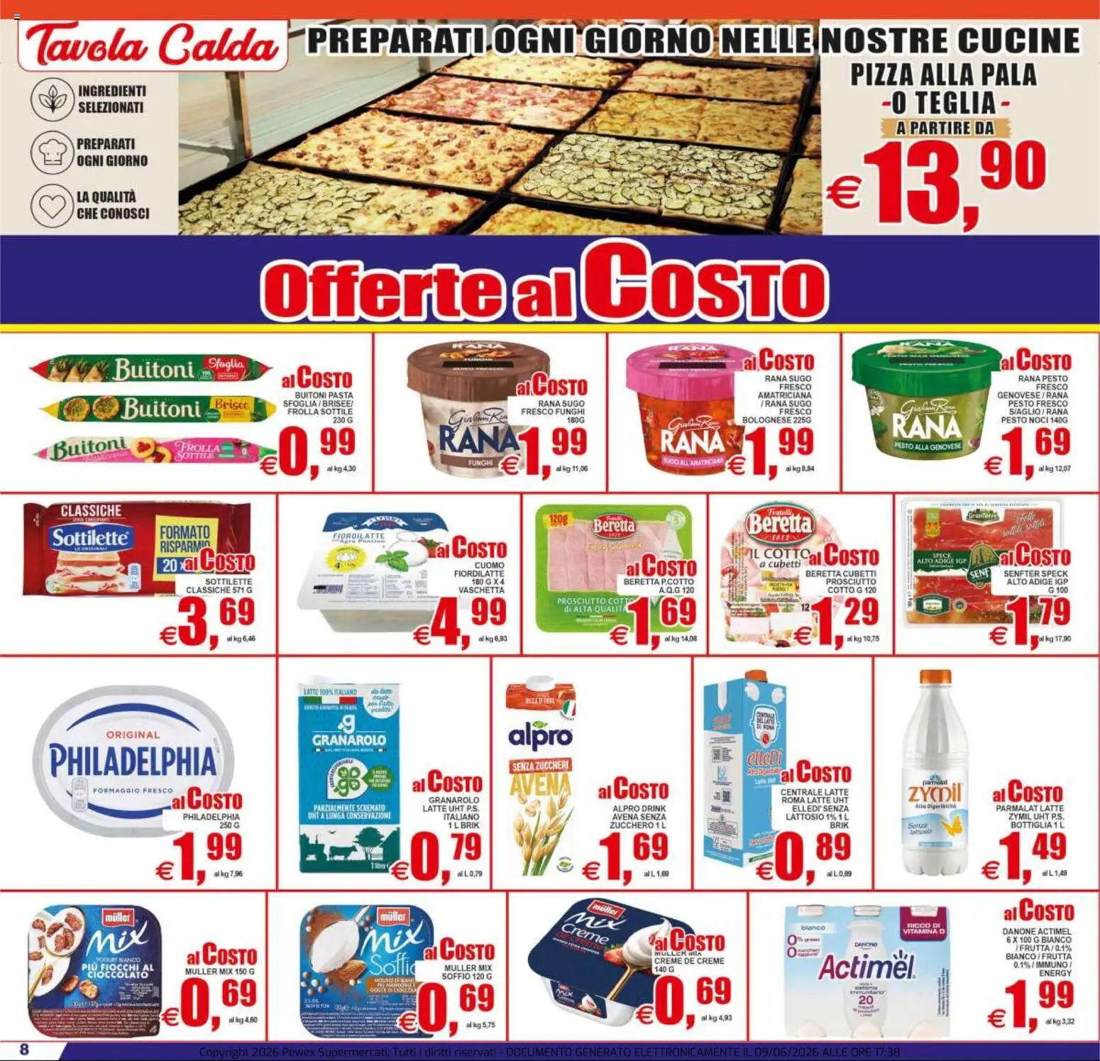 Volantino Pewex del 10.06.2026 | Pagina: 8 | Prodotti: Teglia, Frutta, Noci, Funghi