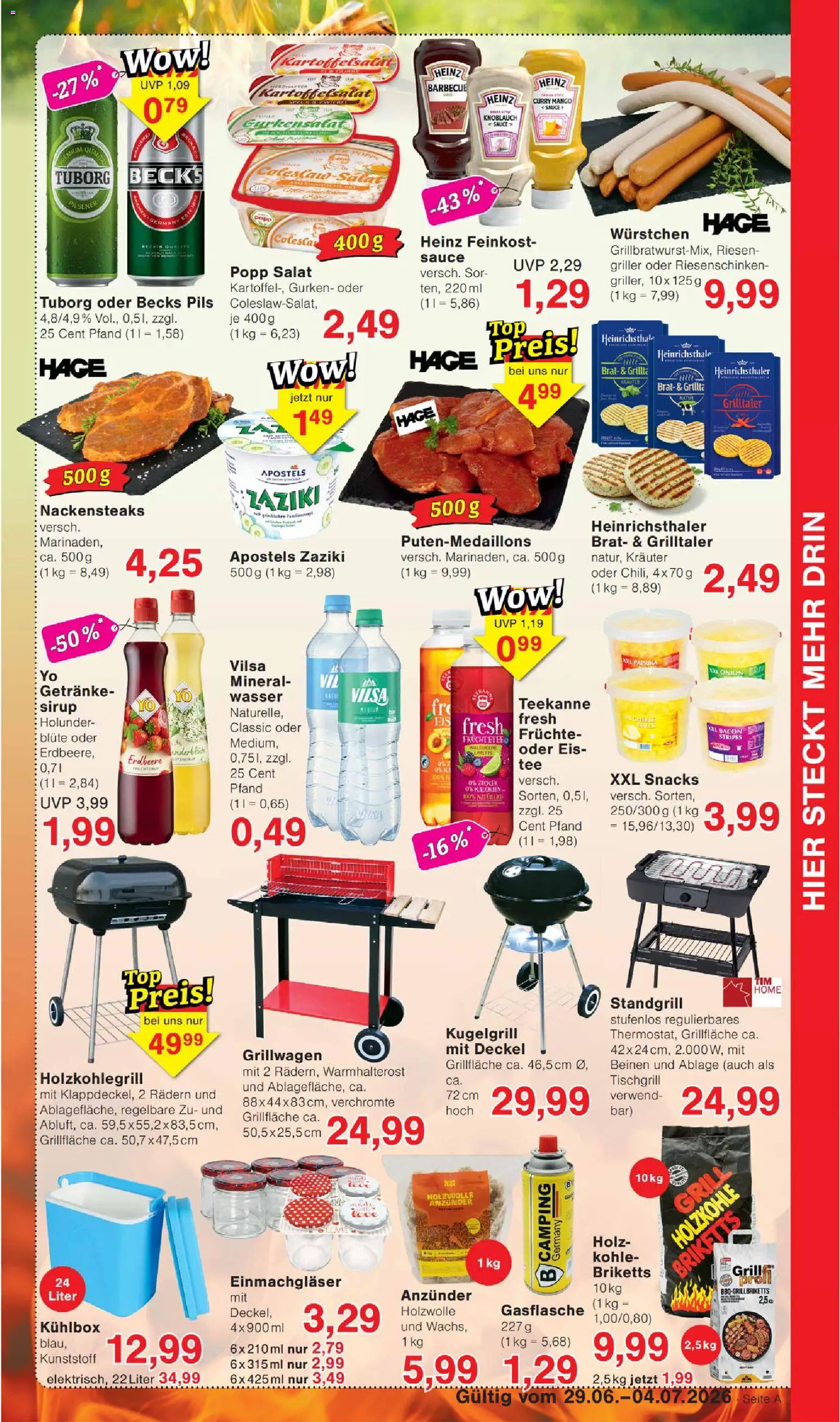 Wiglo Wunderland Prospekt – gültig ab 29.06.2026 | Seite: 5 | Produkte: Nackensteaks, Paprika, Knoblauch, Teekanne