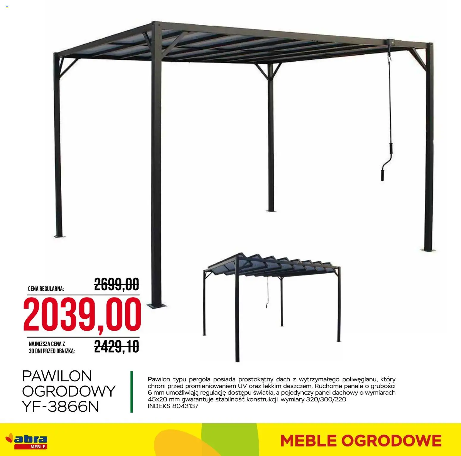 Abra meble gazetka od 25.08.2026 | Strona: 10 | Produkty: Meble ogrodowe