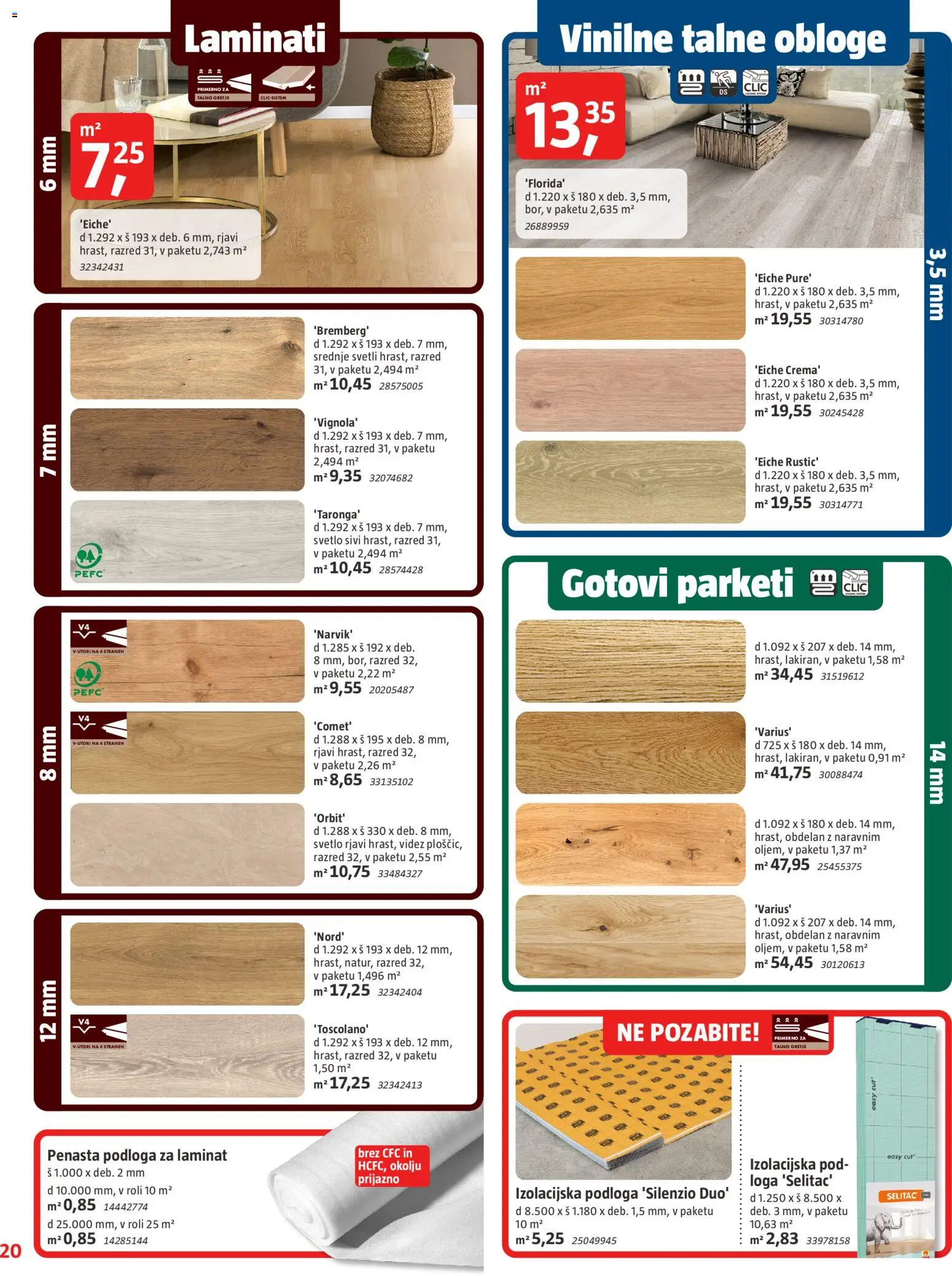 Novi Bauhaus katalog ponudbe – veljaven od 01.07.2026 | Stran: 20