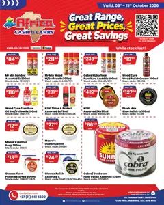 Africa Cash & Carry specials catalogue – valid from 09/10/2026