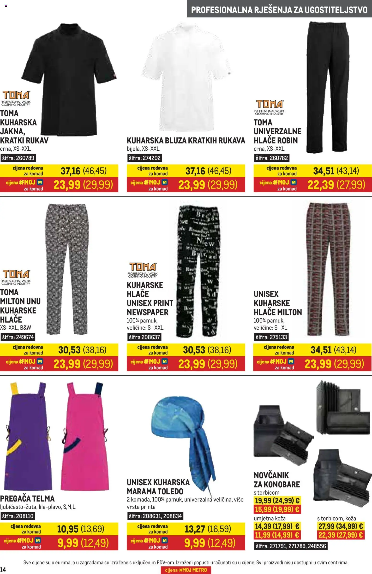 Metro katalog | vrijedi od 03.08.2026 | Stranica: 14 | Proizvodi: Bluza, Hlače, Novčanik