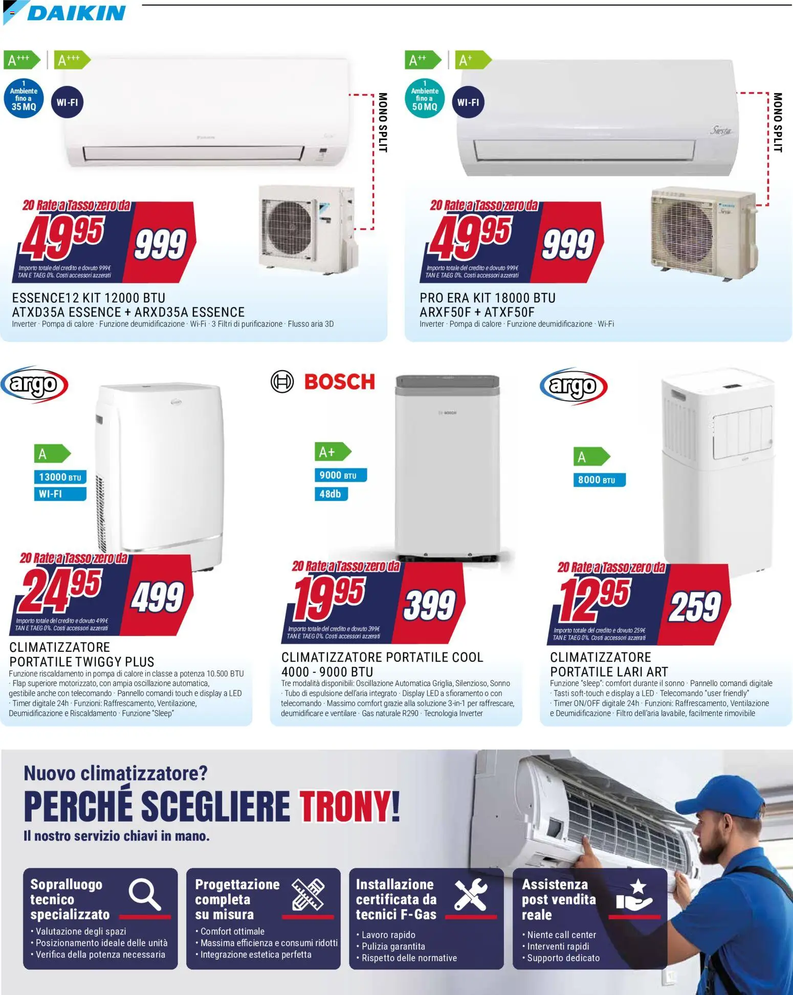 Volantino Trony del 21.05.2026 | Pagina: 26 | Prodotti: Climatizzatore, Telecomando, Tubo