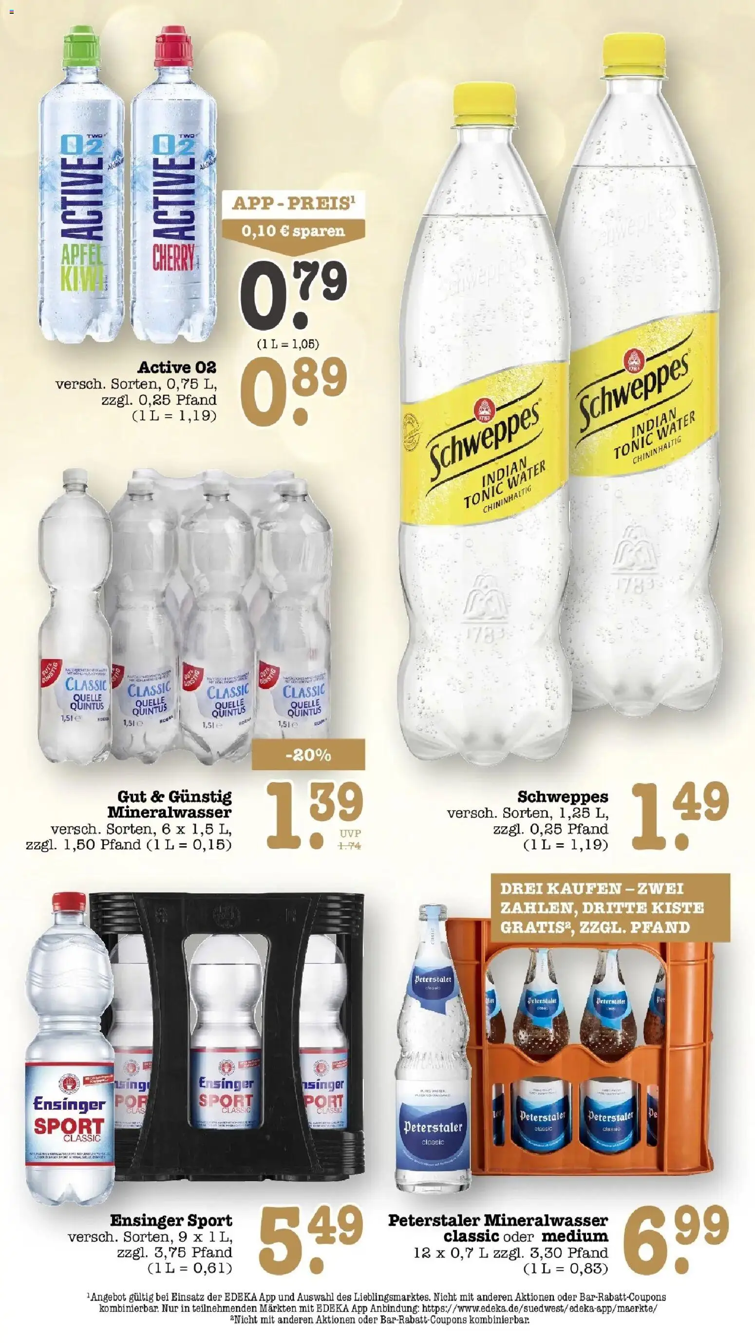 E center Prospekt Karlsruhe (ab 05.10.2026) zum Blättern | Seite: 52 | Produkte: Äpfel, Schweppes, Mineralwasser