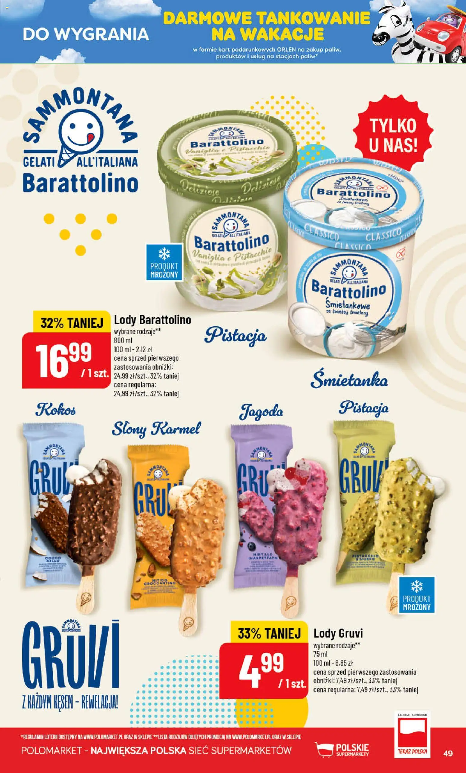 POLOmarket gazetka od 08.07.2026 | Strona: 49 | Produkty: Lody