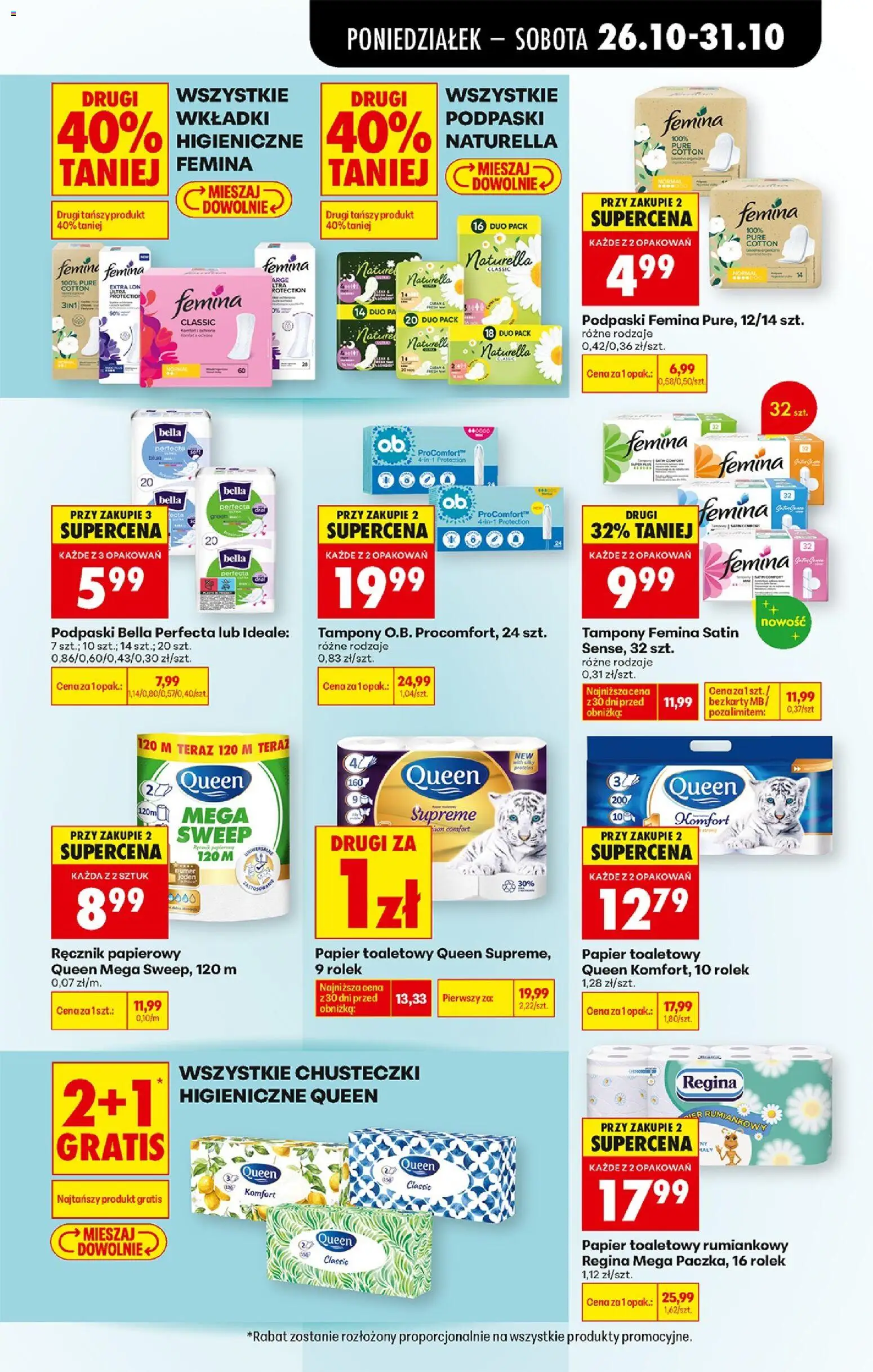 Biedronka Polsko leták - Codziennie niskie ceny od 26.10.2026 | Strana: 79 | Produkty: Tampony