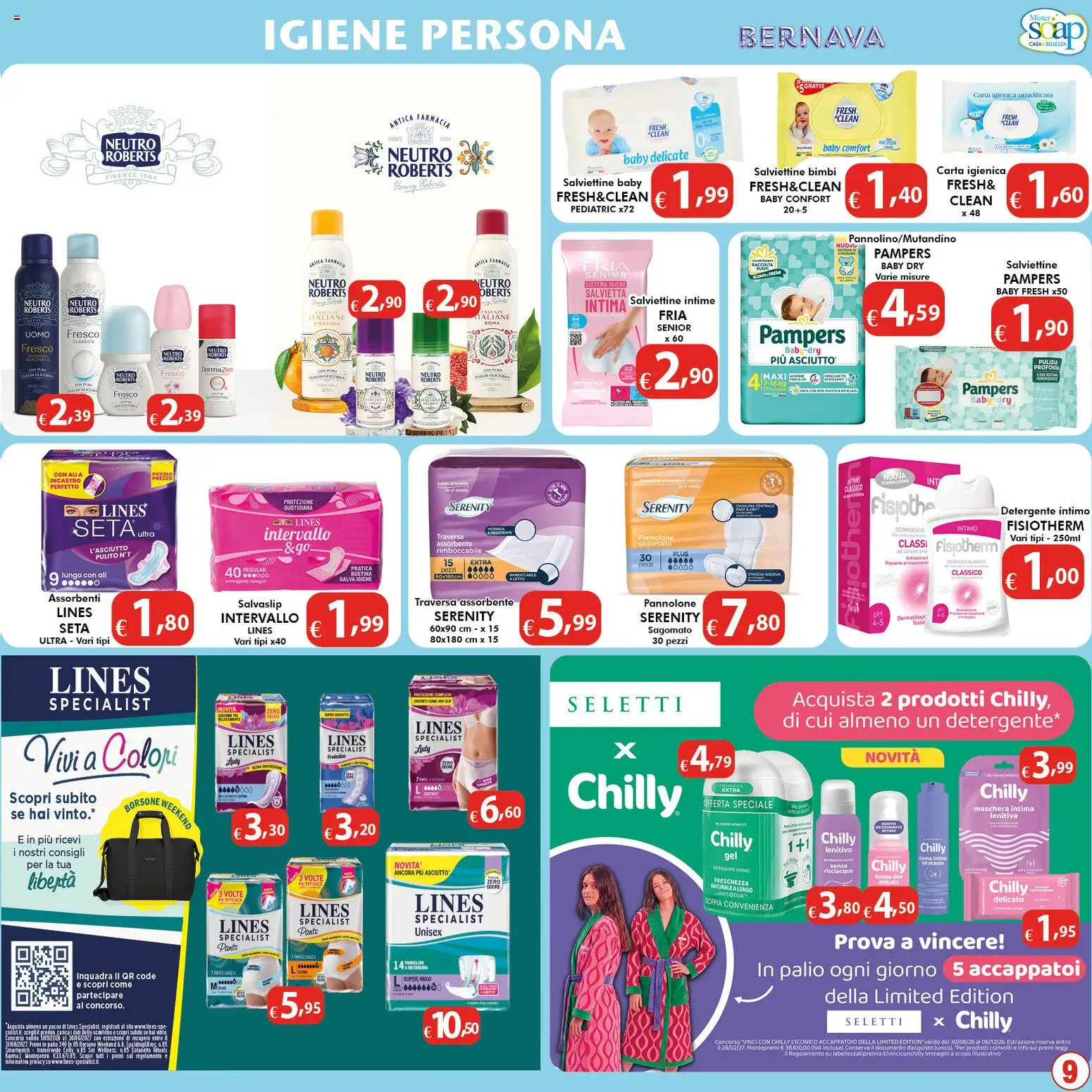Volantino Bernava del 04/09/2026 | Pagina: 9 | Prodotti: Intimo, Borsone, Assorbenti, Salvaslip