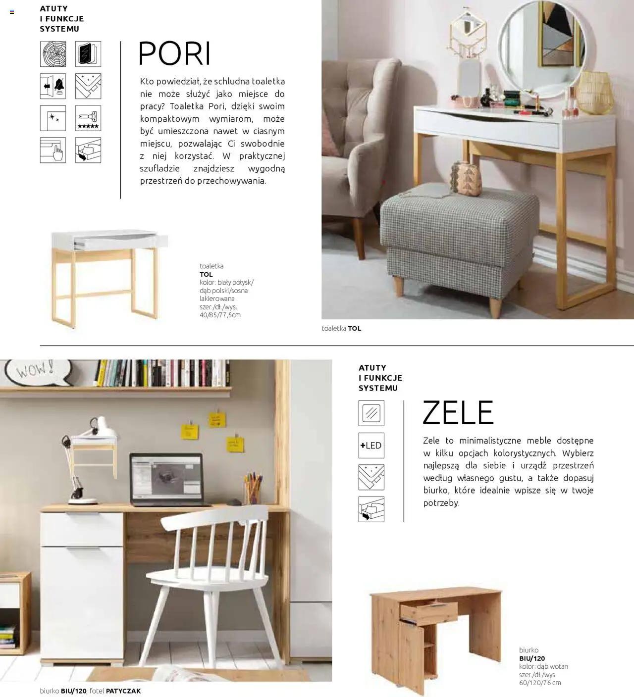 Black Red White Gazetka - Katalog rodzinnych wnętrz od 24.05.2024 | Strona: 134 | Produkty: Fotel, Biurko, Toaletka