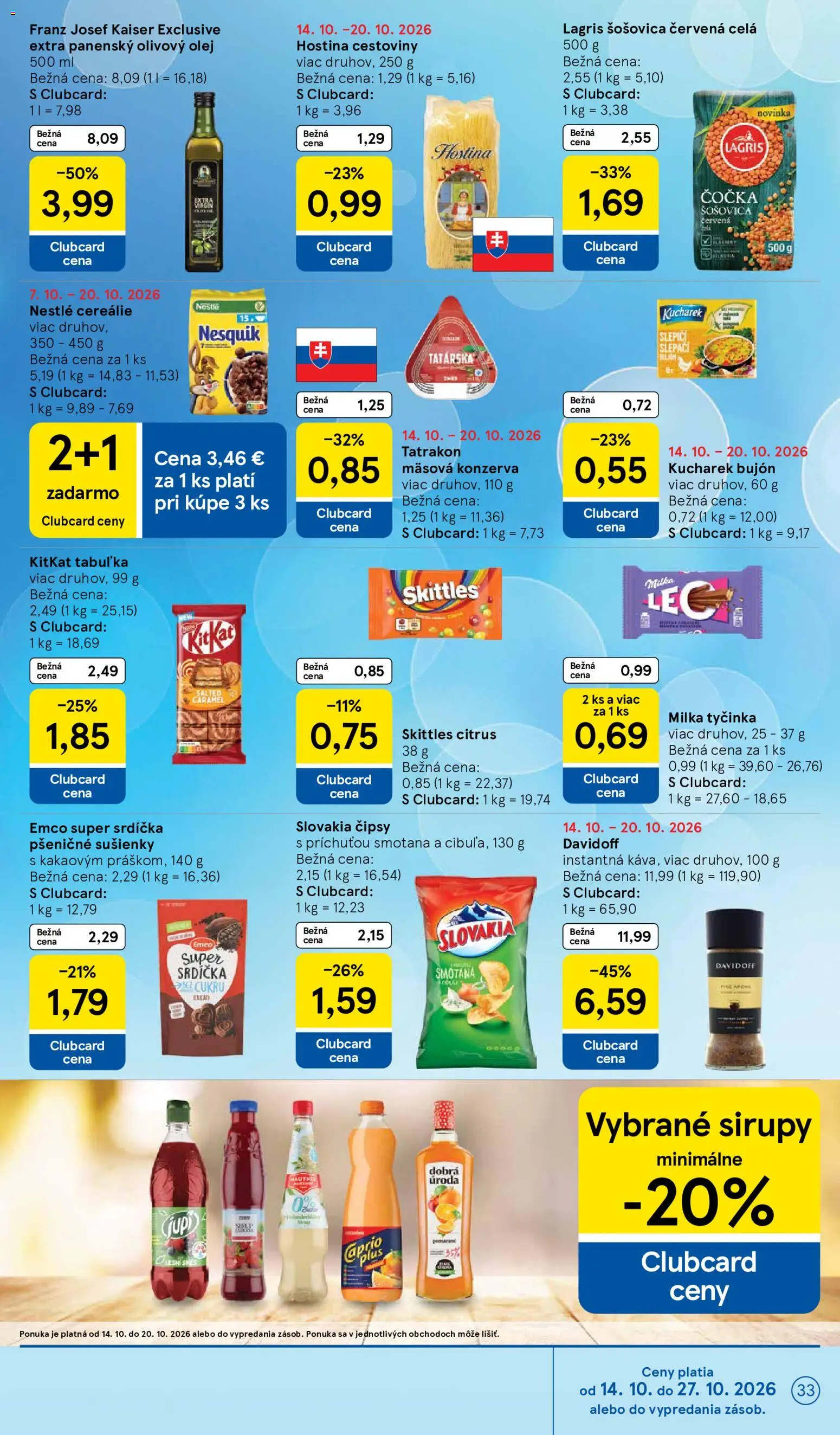 Nové Tesco akcie – leták je platný od 14.10.2026 | Strana: 33