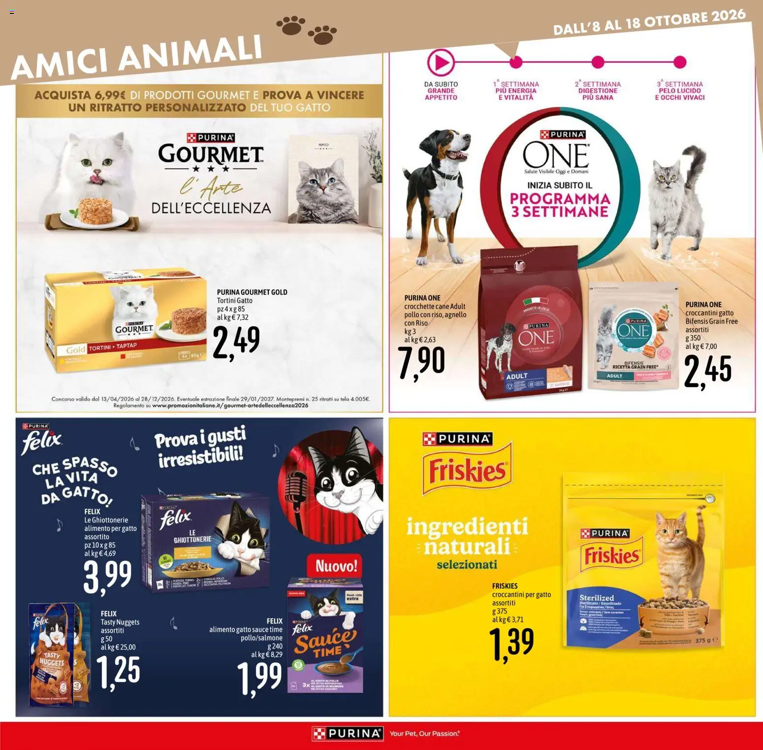 Volantino Emisfero del 08/10/2026 | Pagina: 28 | Prodotti: Riso, Nuggets, Crocchette cane, Agnello