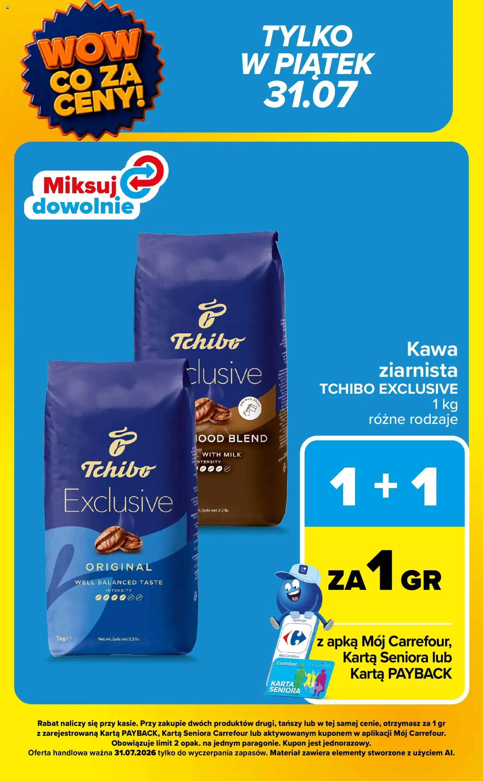Carrefour gazetka - Wow co za ceny od 27.07.2026 | Strona: 13 | Produkty: Karta, Tchibo exclusive, Tchibo, Kawa