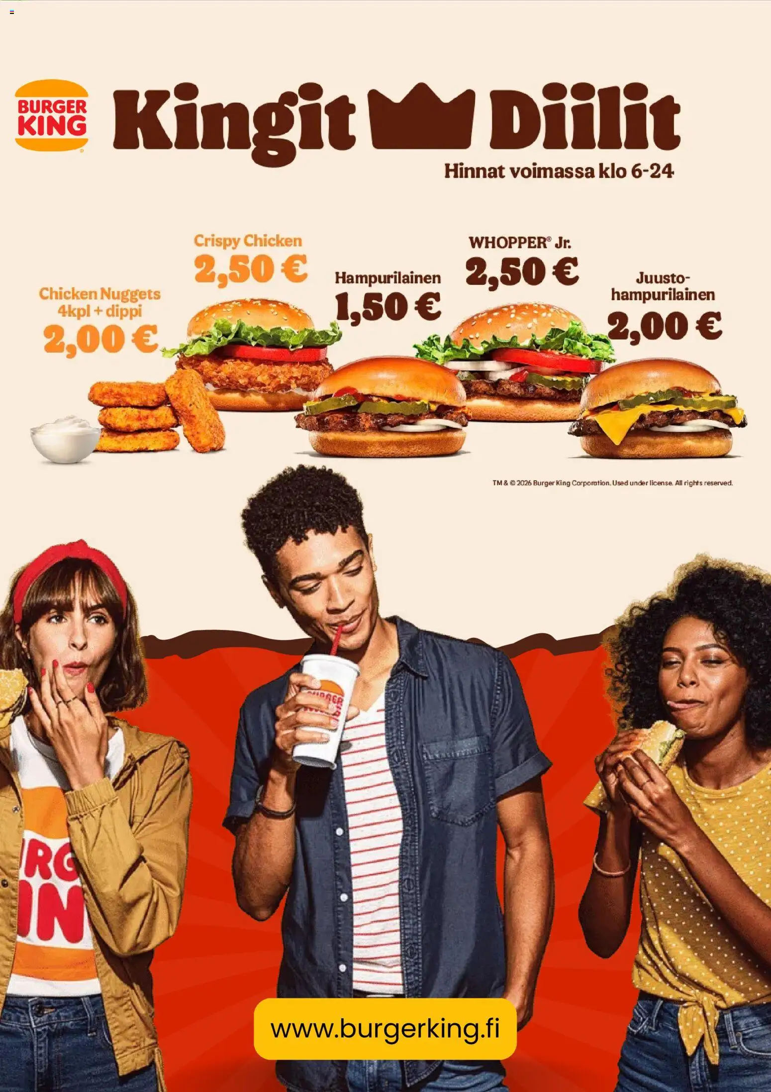 Burger King tarjoukset – voimassa 05/10/2026 alkaen | Sivu: 2 | Tuotteet: Juusto, Hampurilainen