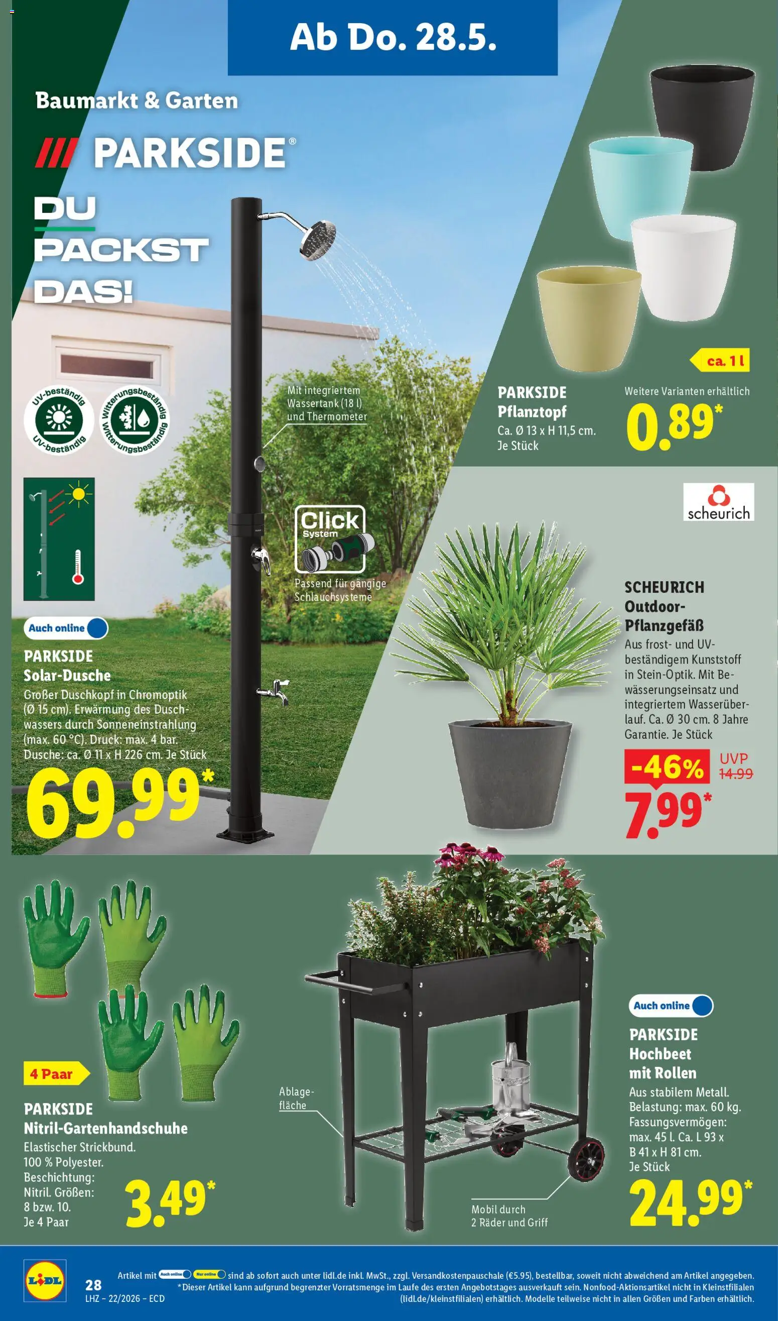 Lidl Německo leták od 25.05.2026 | Strana: 22 | Produkty: Parkside